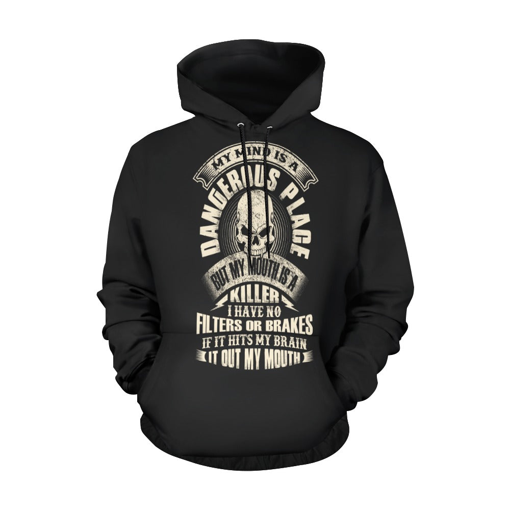 My Mind Is A Dangerous Place Hoodie - Trendy Unisex Pullover Sweatshirt for Men & Women | Perfect for Streetwear, Casual Outfits & Loungewear