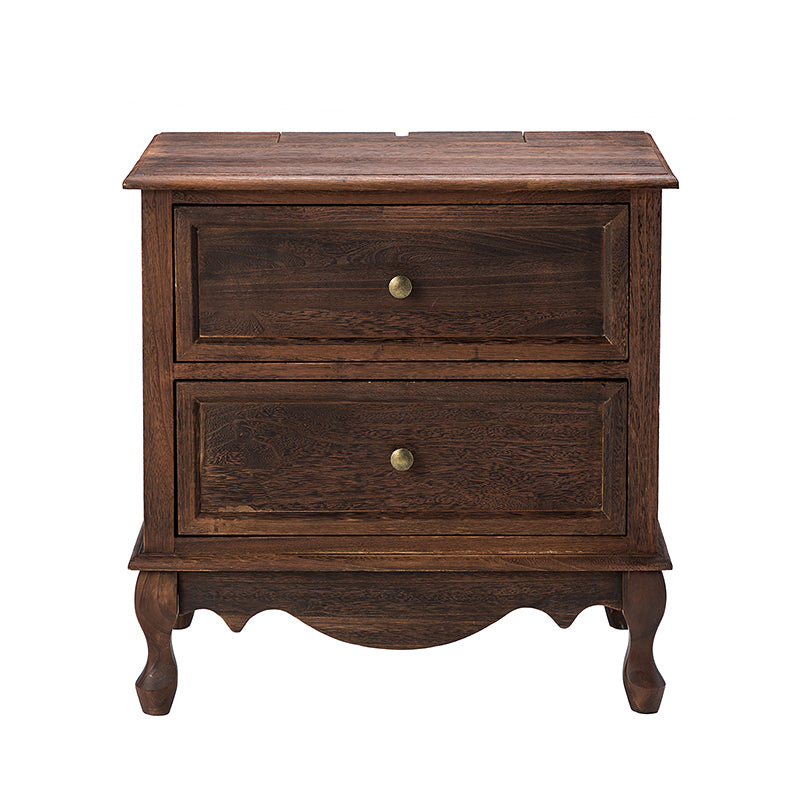 Galatea 24 Inch Tall 2-Drawer Nightstand Chest - Modern Bedside Table with Optional Styles for Bedroom, Living Room, or Office Storage