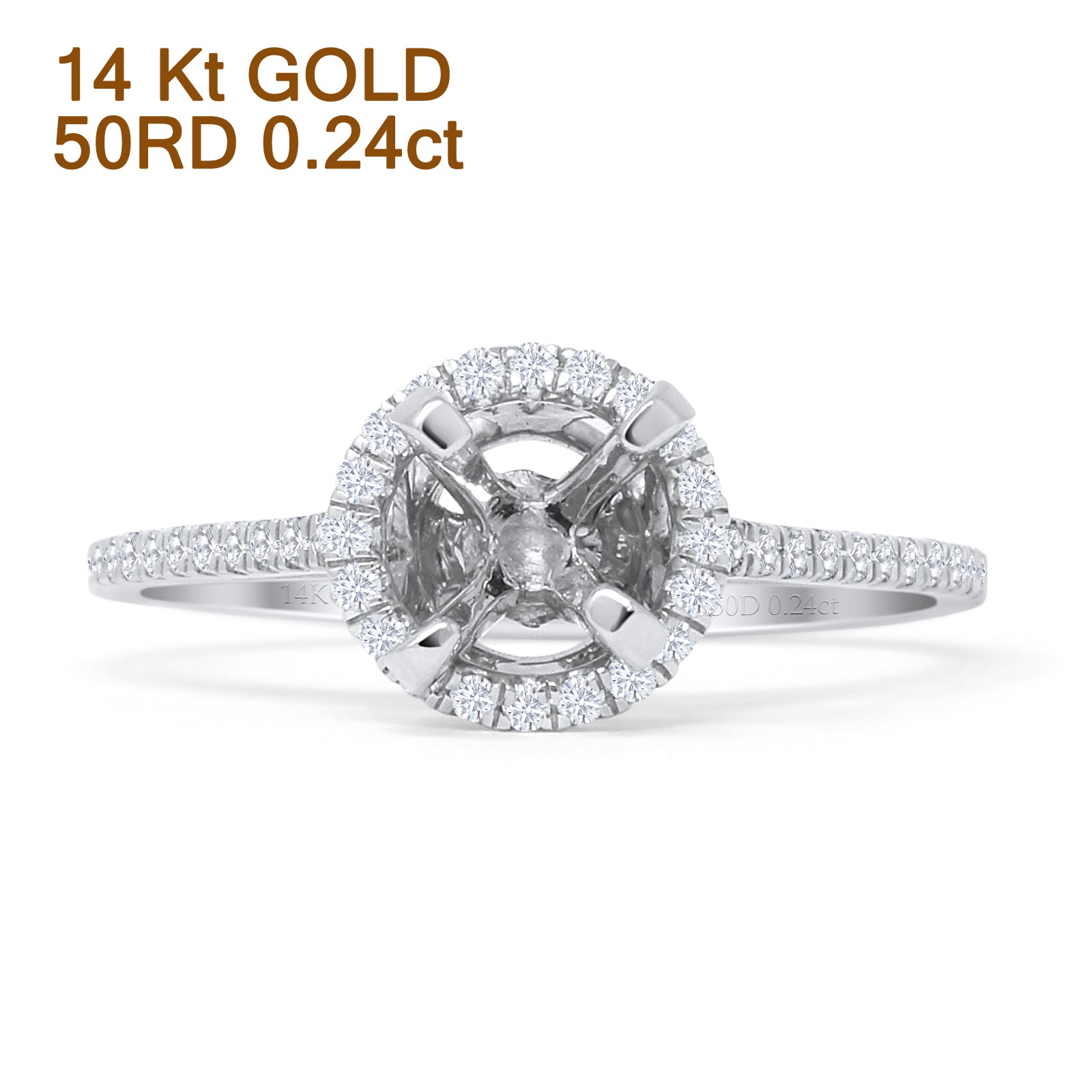 14K White Gold