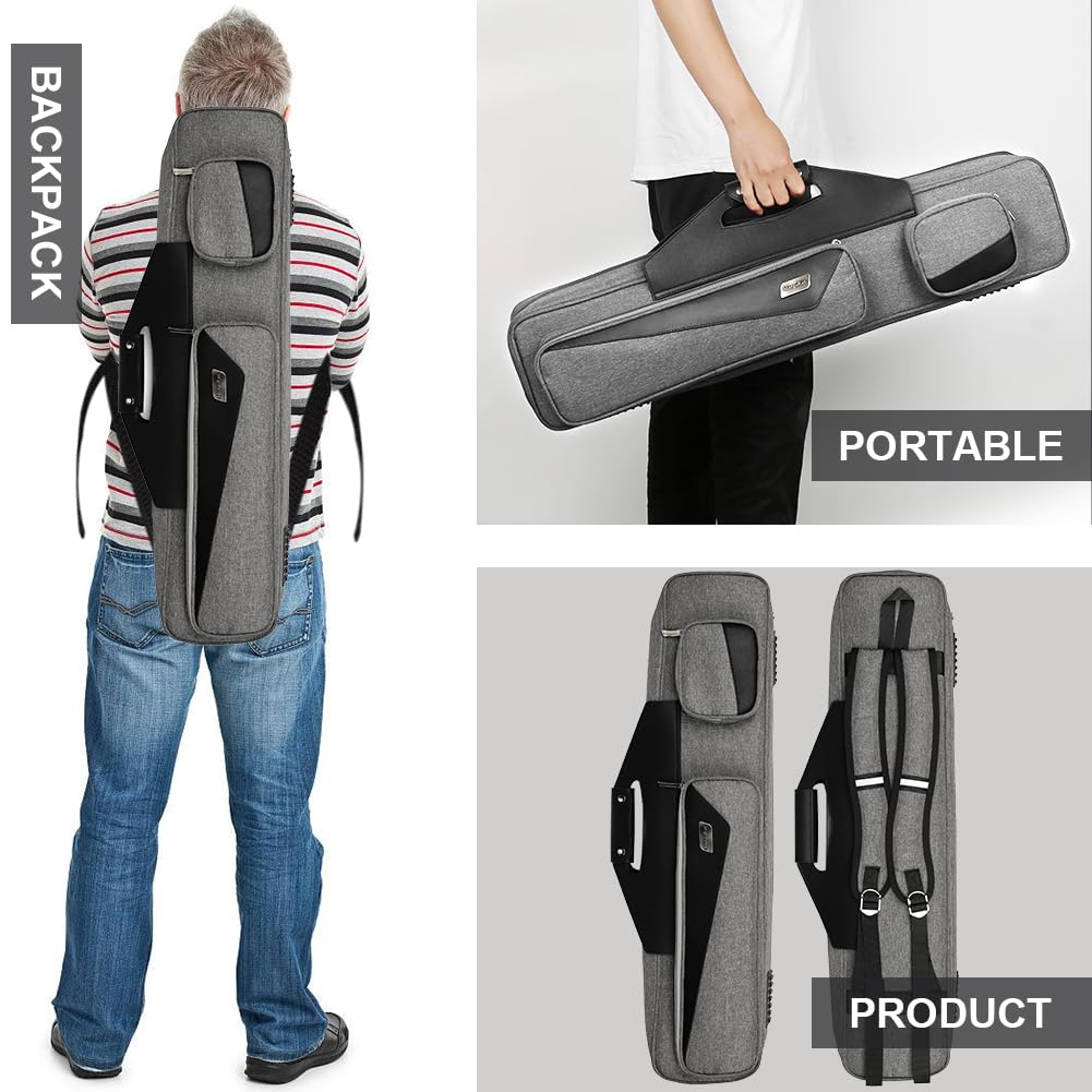 **4x4 Pool Cue Case with Backpack Straps – Durable Carrying Case for 4 Pool Cues – Perfect for Travel, Tournaments & Storage**