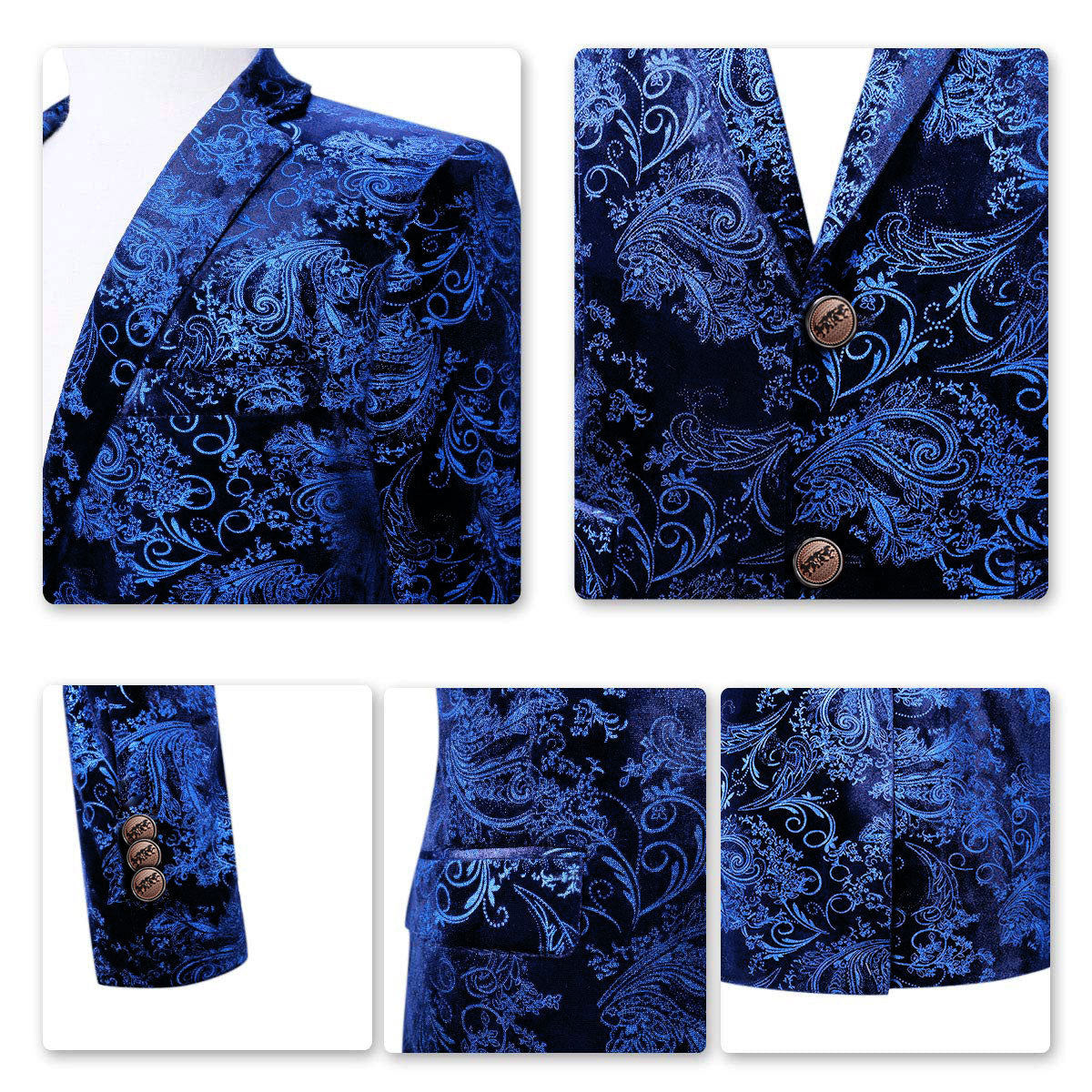 Elegant Blue Floral Blazer Dress for Women - Office Wear, Cocktail Party & Spring Outfits