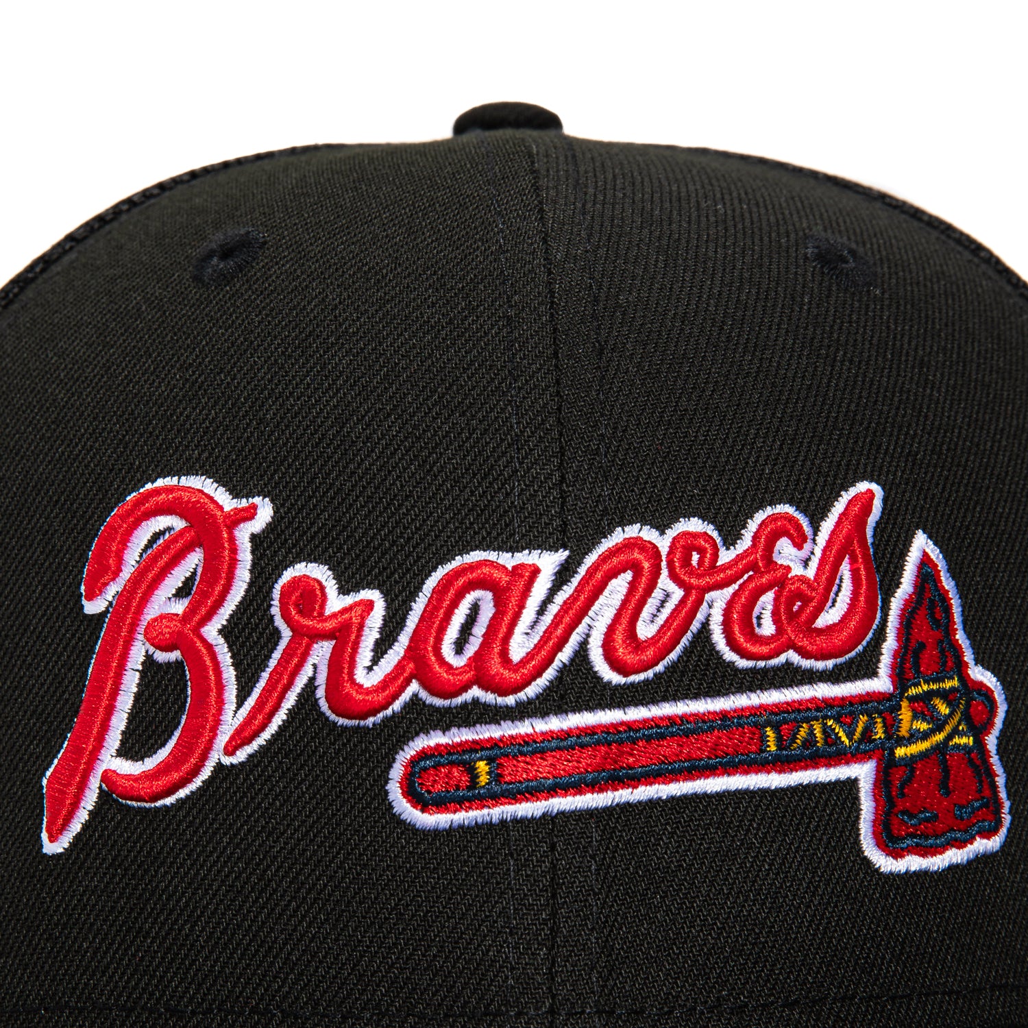 New Era 59Fifty Atlanta Braves 1876 Patch Snapback Trucker Hat - Black | MLB Baseball Cap for Men & Women | Perfect for Games, Tailgating & Streetwear Fashion