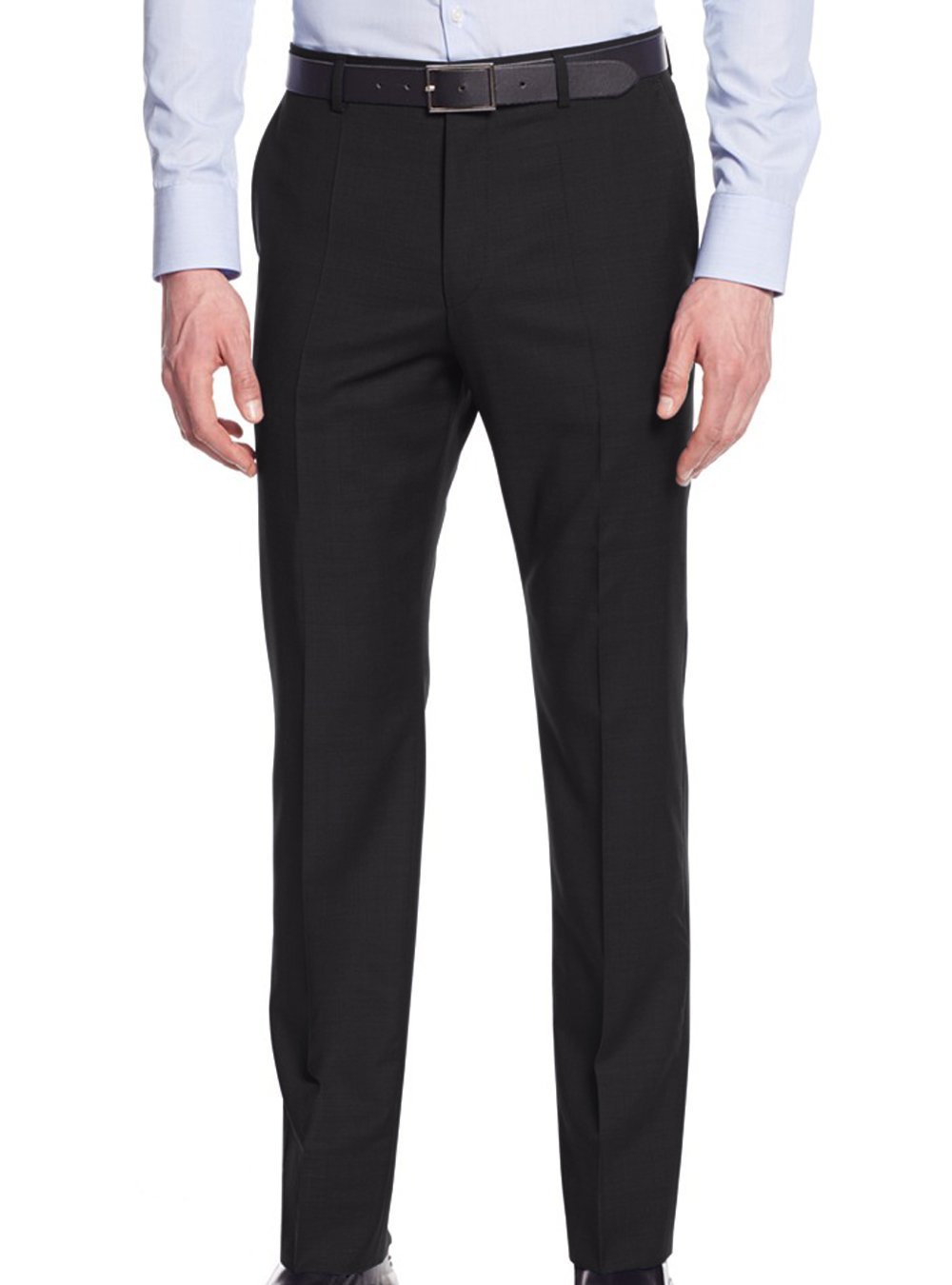 Nicoletti Men's Two-Button Modern Fit Suit Jacket with Working Buttonholes | 2-Piece Business Suit for Office, Wedding & Formal Events