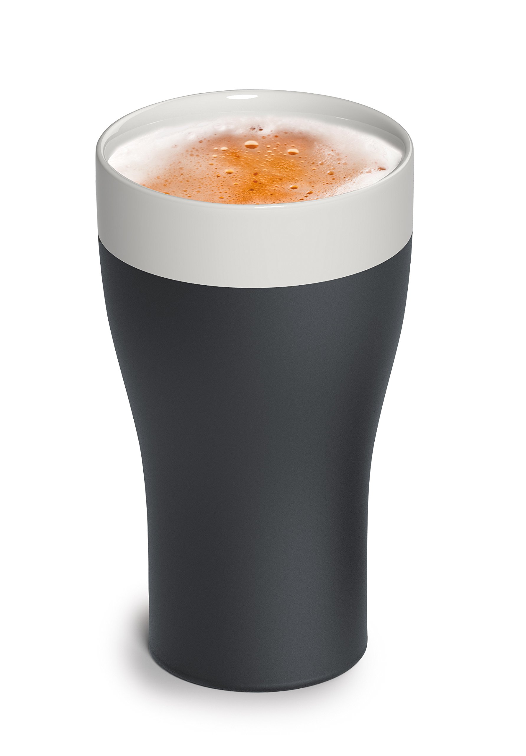 Premium White Line Naturally Cooling Tumbler Set of 2 - Double-Walled Stainless Steel Insulated Cups for Iced Coffee, Smoothies & Cold Drinks - Perfect for Home, Office & Outdoor Activities