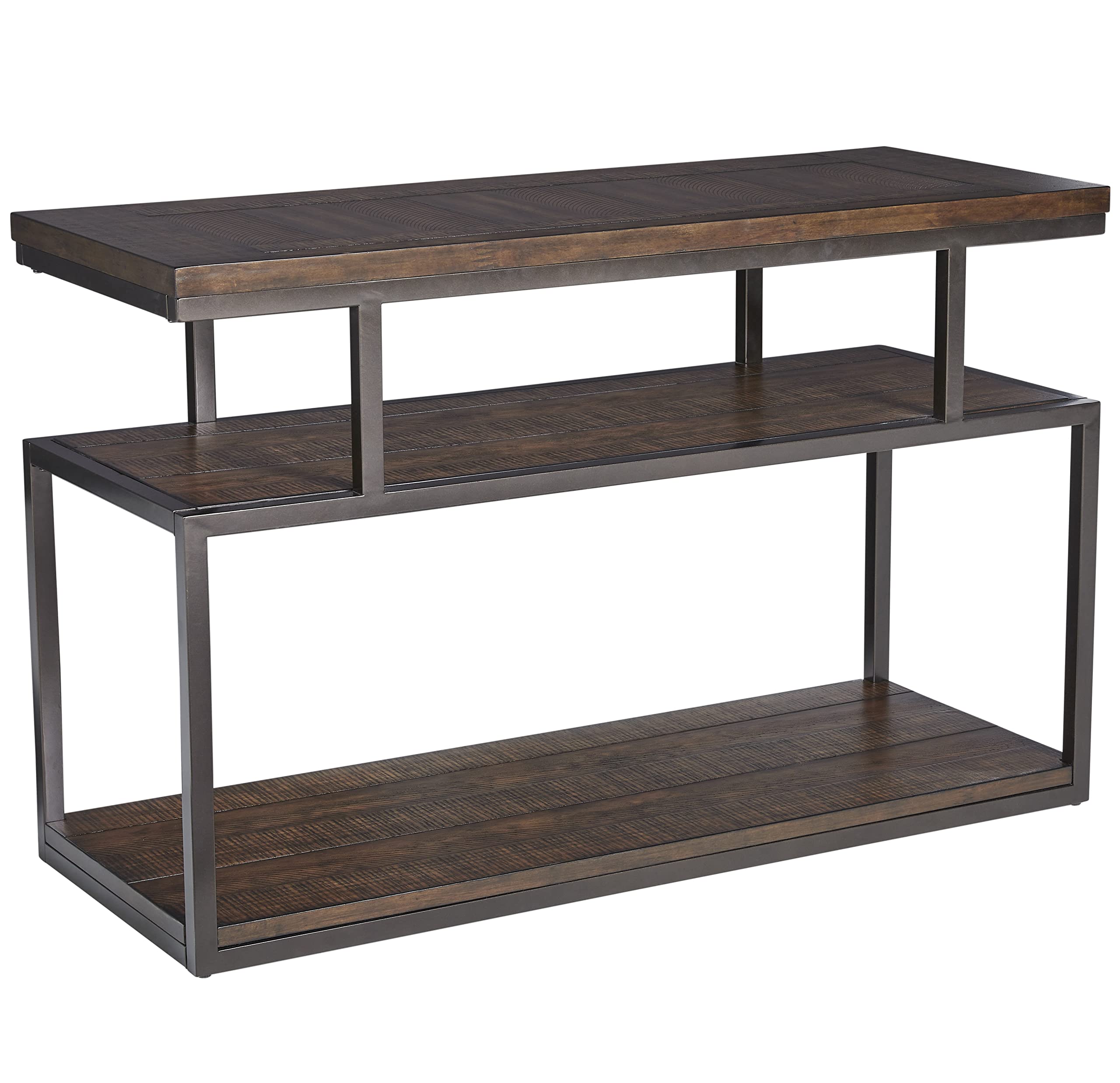 Progressive Furniture Lake Forest Sofa Console Table in Cola Brown - Stylish and Functional Living Room Furniture for Home Decor and Storage