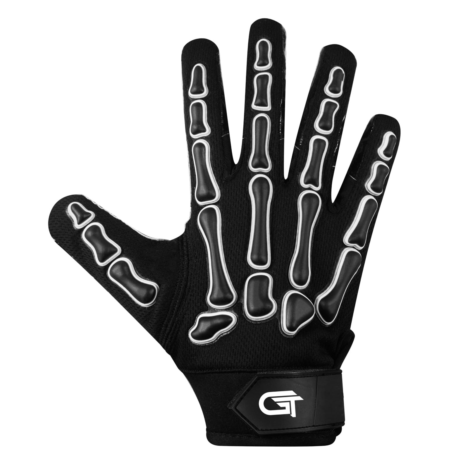 **Glorious Traders Youth & Adult Football Gloves – Super Sticky Silicone Grip for Wide Receivers – Black & White – Perfect for Training, Games & Competitive Play**