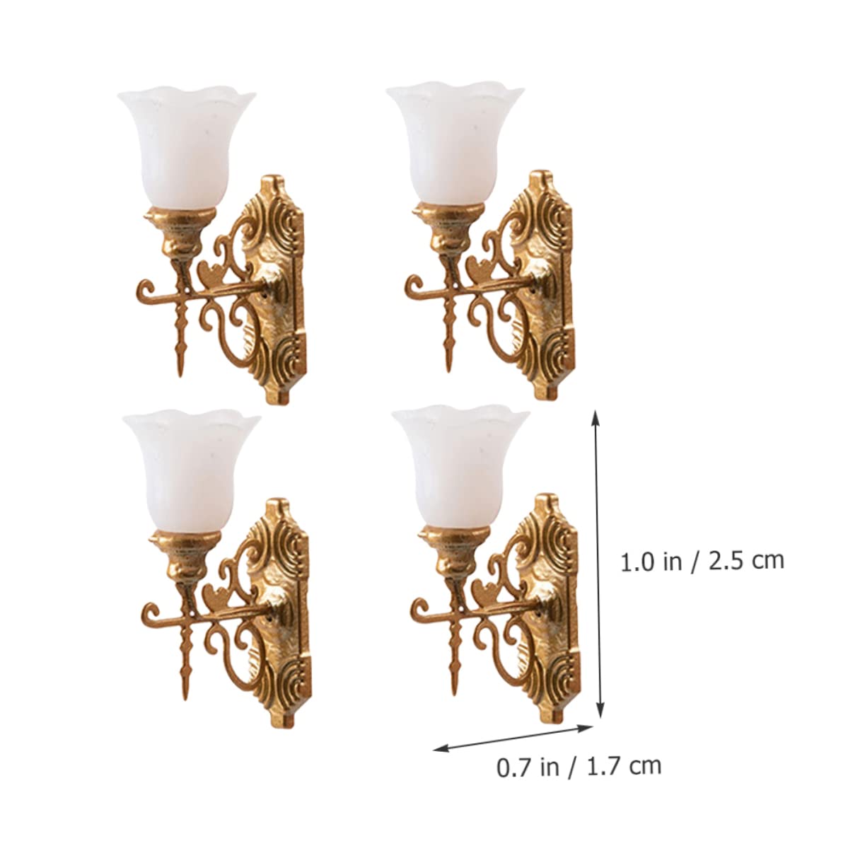 GANAZONO 5 Sets Miniature Wall Lamps - Decorative Sand Table Lights, Luminous Dollhouse Decor, DIY Micro Landscape Lighting (4pcs x 5) - Perfect for Home Decoration, Model Displays & Creative Projects
