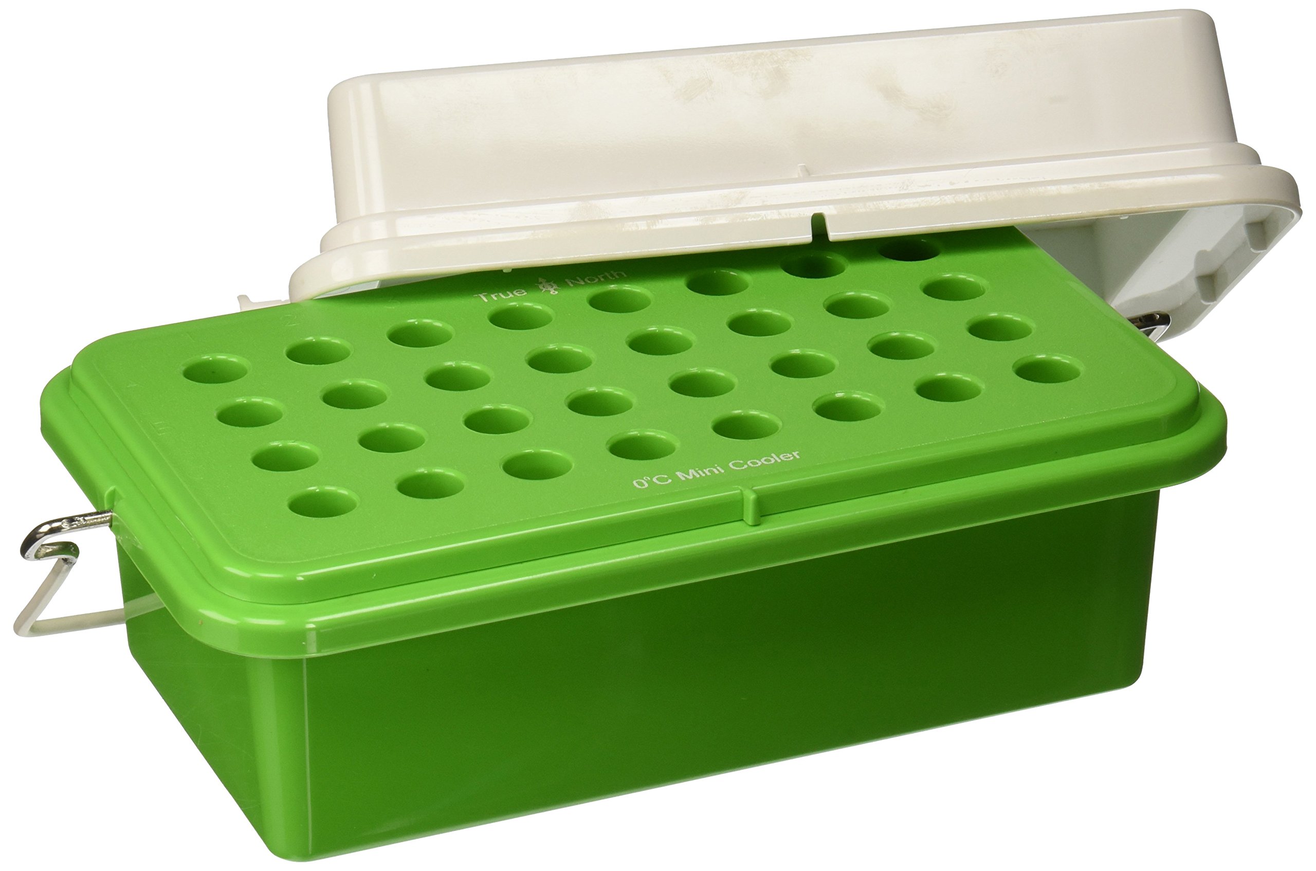 Heathrow HS120072 True North Mini Cooler - Gel Filled LED Cooling Pad, Maintains 0°C (32°F), 32 x 0.5/2.0 mL Capacity, Green - Perfect for Travel, Office & Home Use