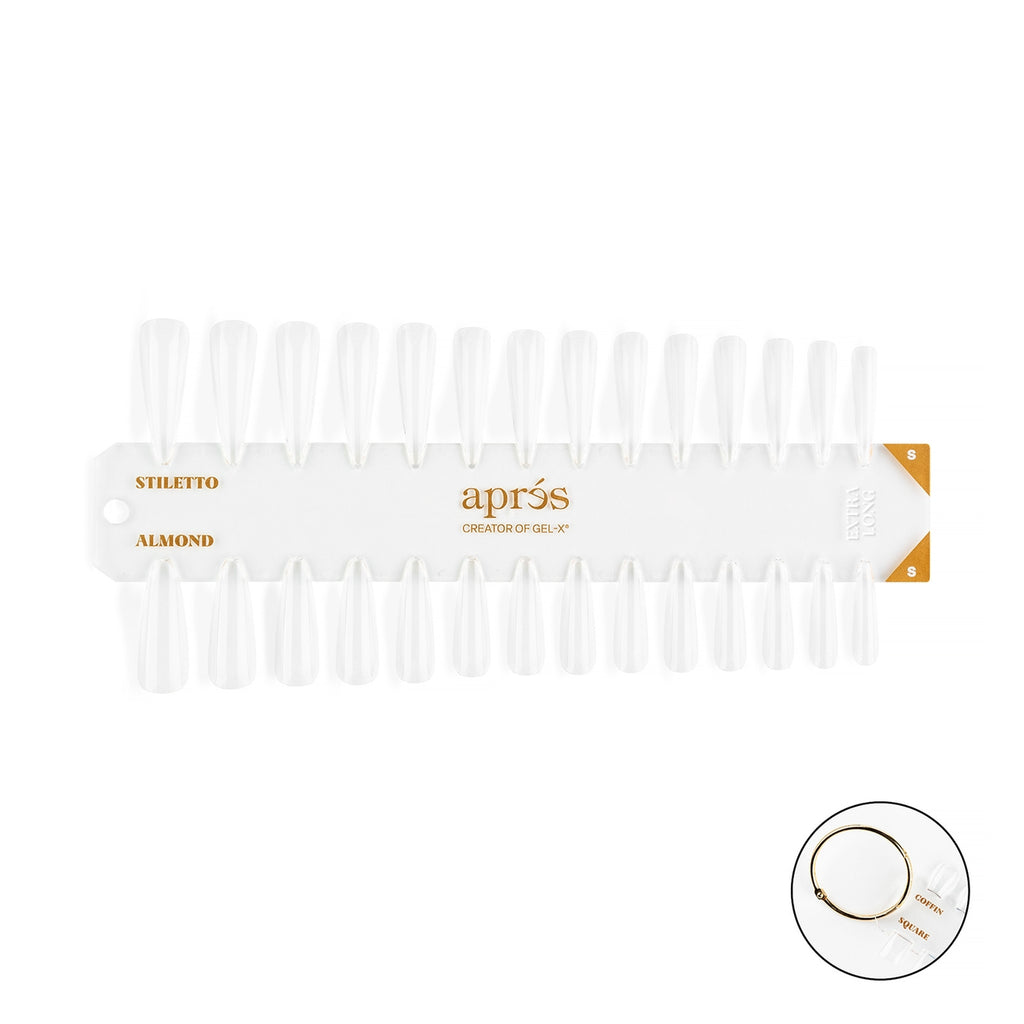 Apres Gel X Nail Tips - Sculpted Almond & Stiletto Extra Long Press On Nails | Salon Quality DIY Manicure Kit for Home & Professional Use | Perfect for Weddings, Parties & Special Occasions