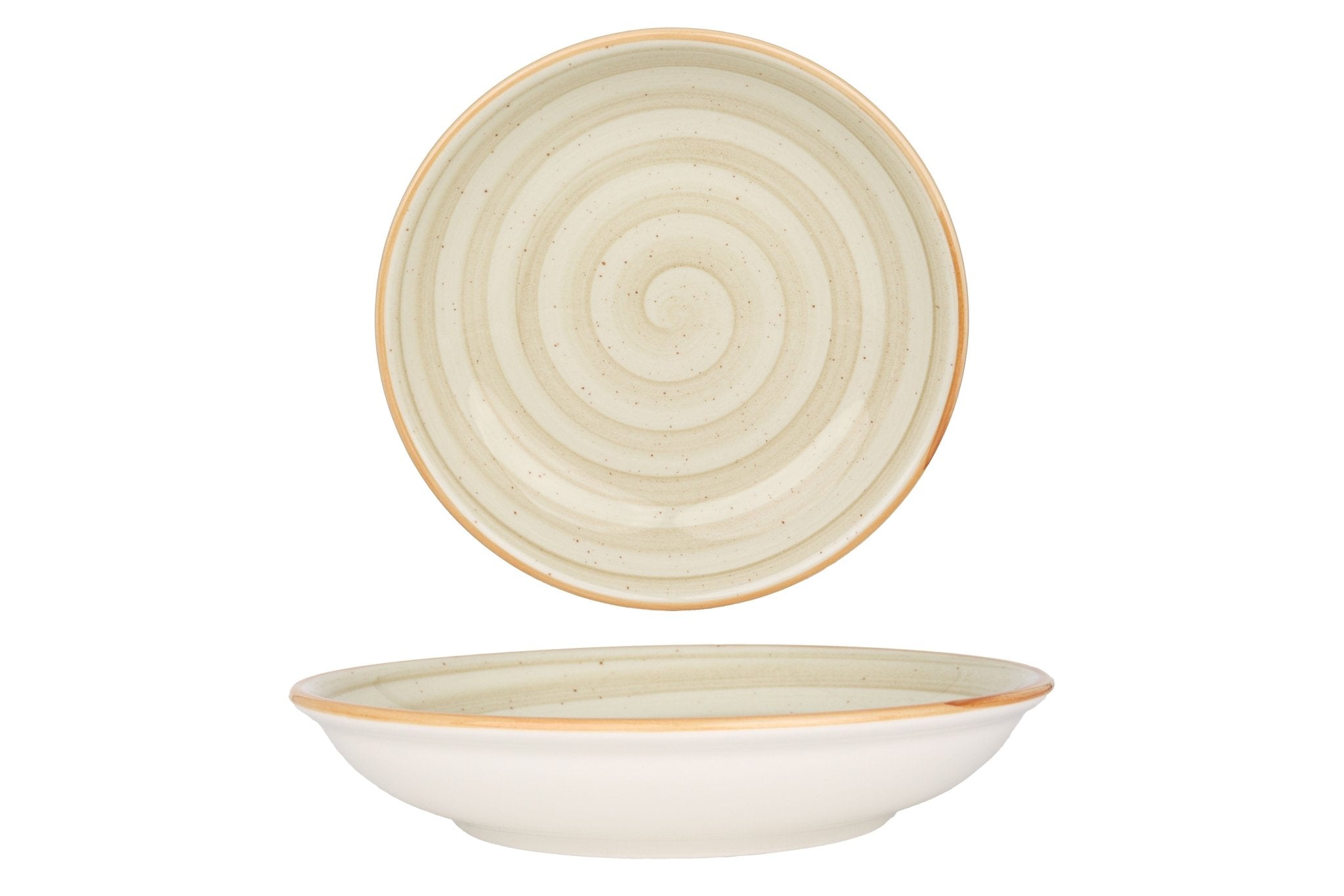 Aura Terrain Service Plate 20 cm (500cc) - Premium Ceramic Dinner Plate for Restaurants, Catering & Home Dining - Elegant Tableware for Fine Dining, Buffets & Special Occasions