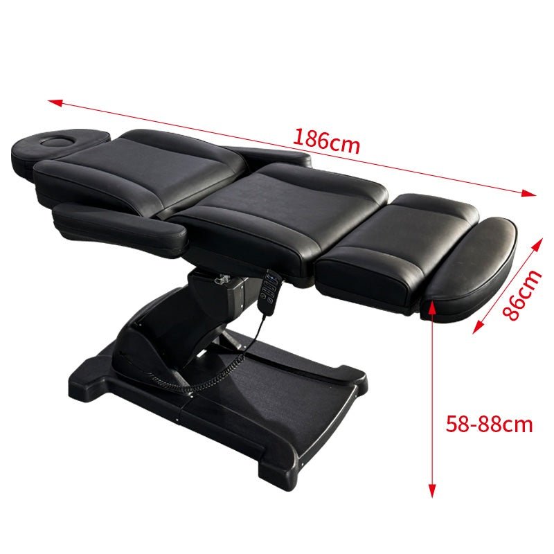 Greenlife® Electric Massage Chair Bed with 4 Motors, Swivel & Lounge Function - All Black, White or Mixed Colors (10794X) - Perfect for Home Relaxation, Spa & Therapy Sessions