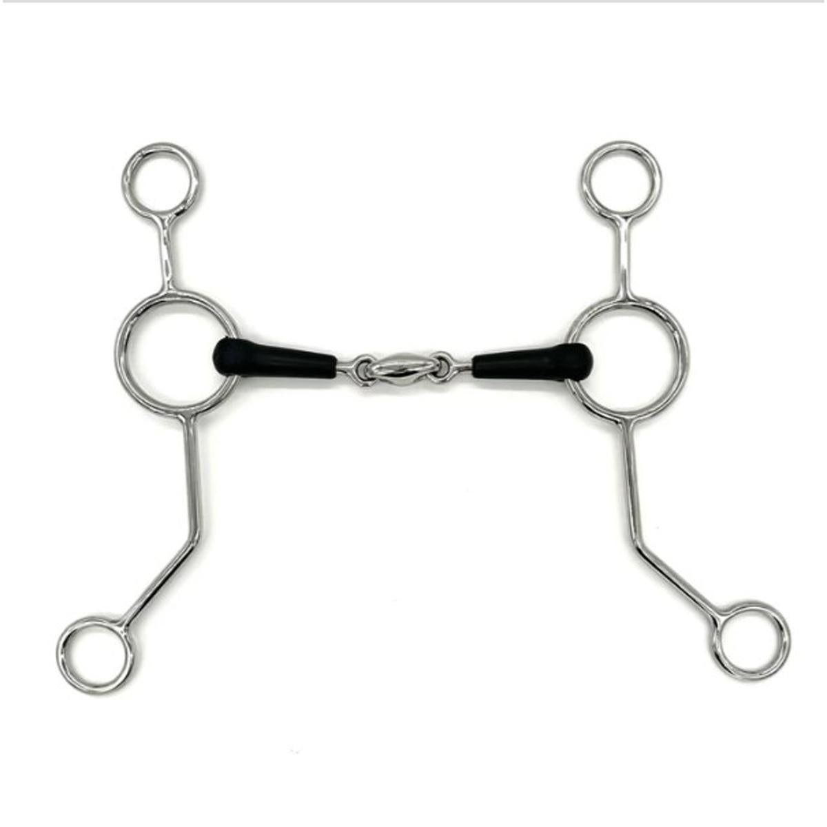 AJR Ashlee Bond & Rubber French Long Shank Link Elevator Bit for Horses - Comfortable Training Bit for Dressage & Jumping - Perfect for English Riding & Show Competitions
