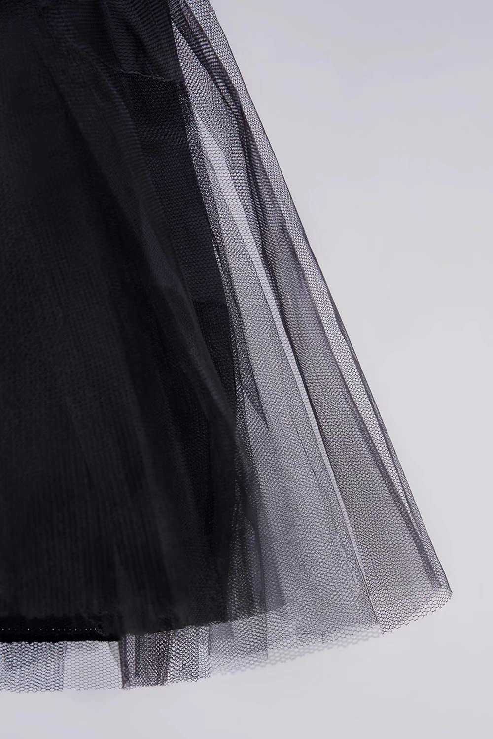 MisShow Women's Classic 3-Layer Tulle Tutu Skirt - 1950s Style Petticoat Crinoline Underskirt for Vintage Dresses, Costumes & Dance Performances