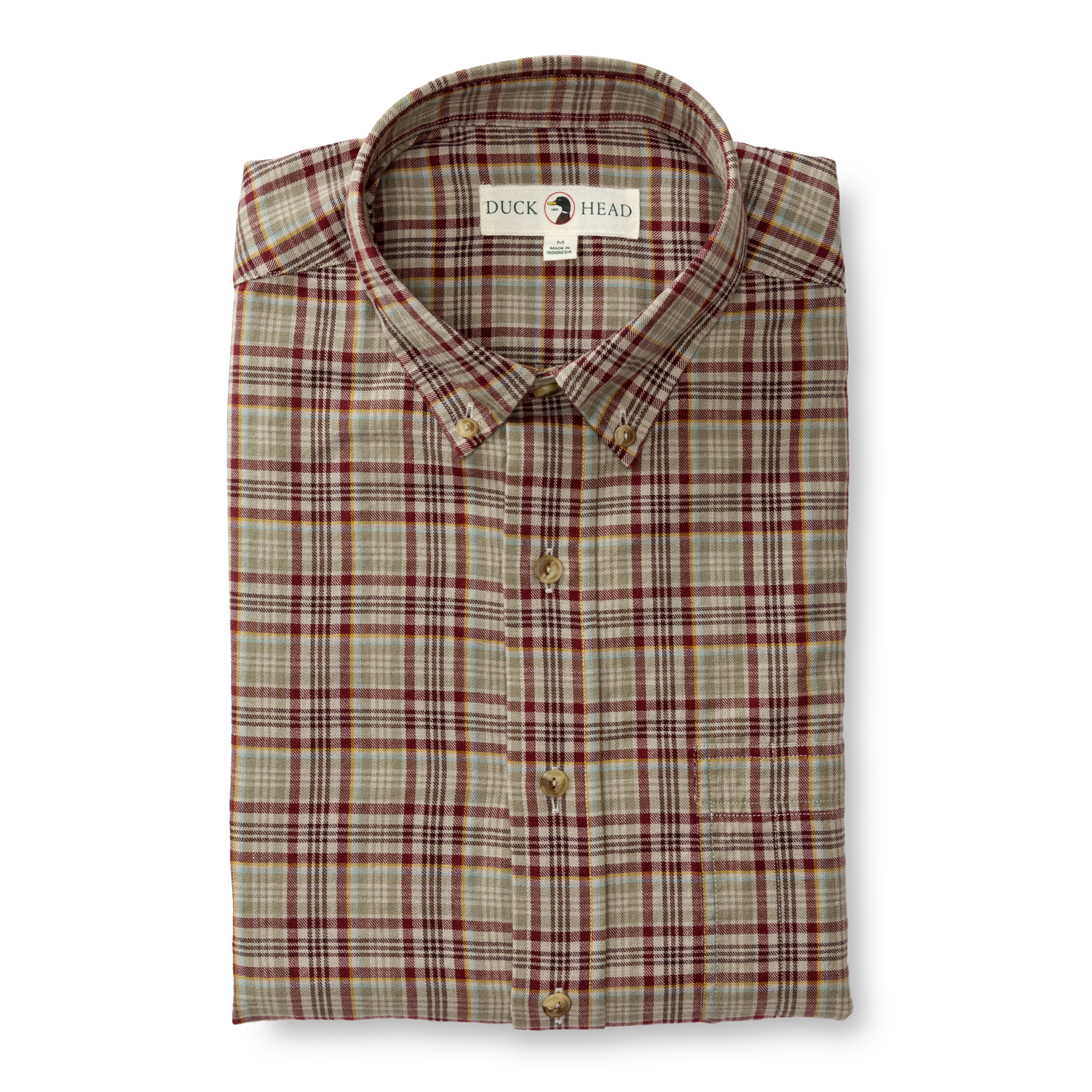 Westfall Plaid Cotton Wool Twill Sport Shirt for Men - Classic Casual Button Down Shirt for Office, Outdoor & Everyday Wear