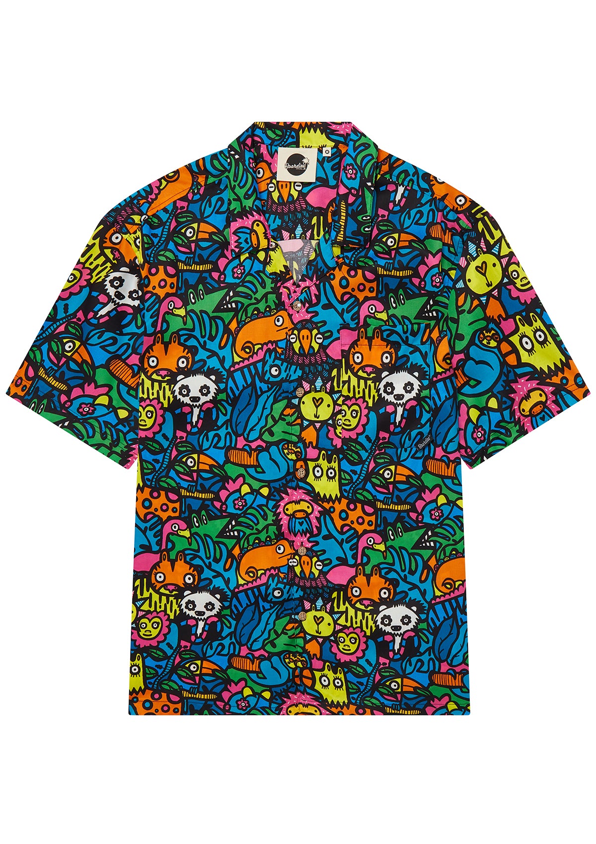 Stylish Munday Jungle Shirt for Men & Women - Breathable Tropical Print Shirt for Summer, Beach, Safari & Outdoor Adventures