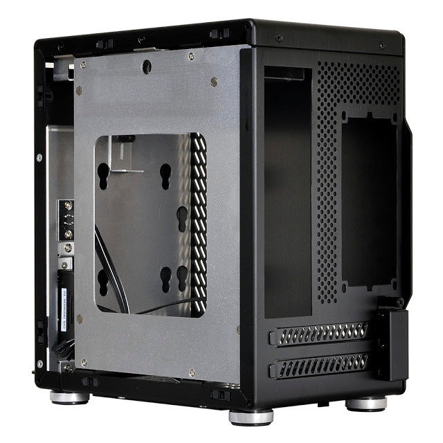 Lian Li PC-Q21B Black Mini-ITX Computer Case - Compact Gaming PC Build for Small Spaces | Home Office & Gaming Setup