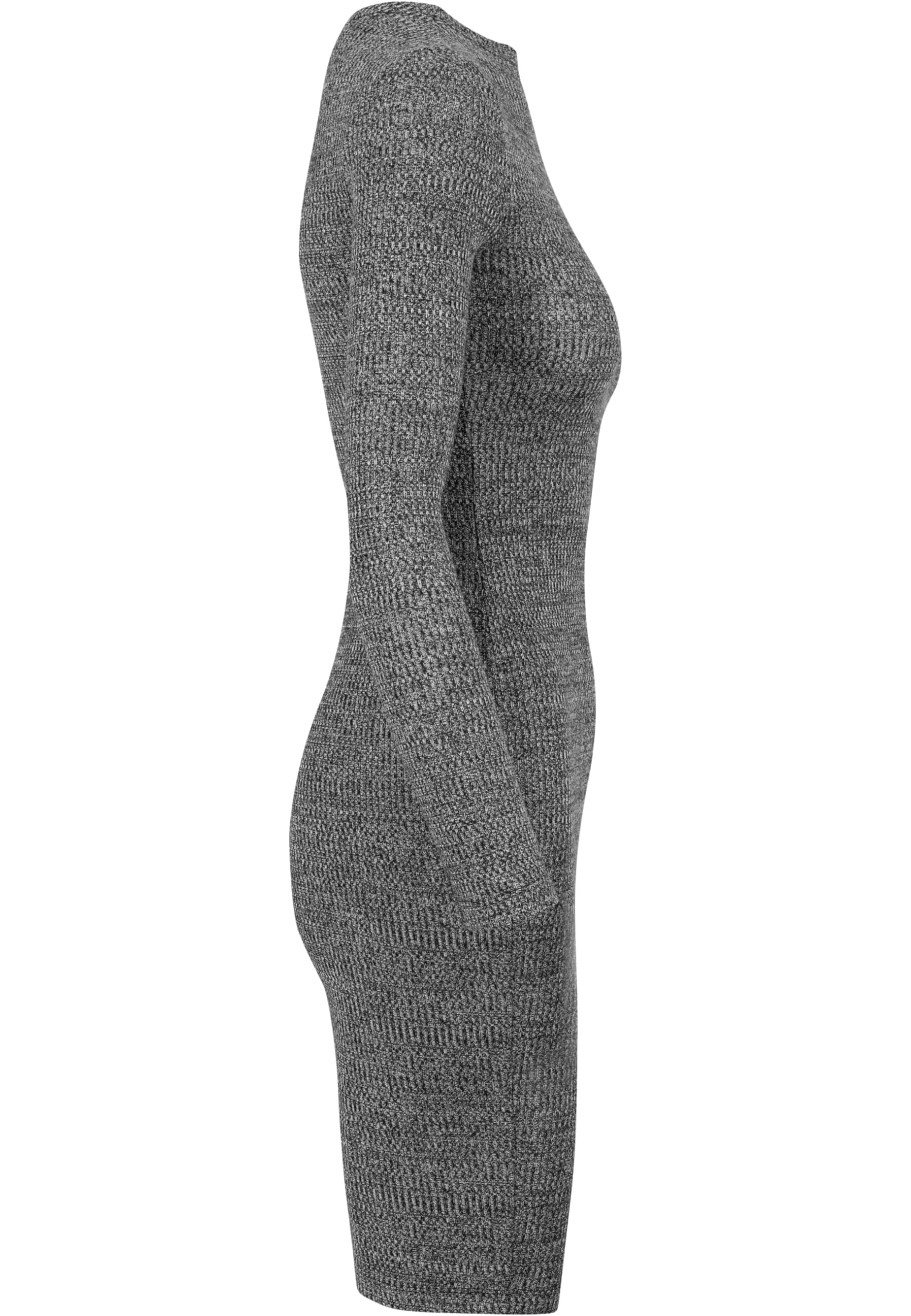 Women's Ribbed Knit Dress in Charcoal Gray - XS Size, Perfect for Casual Outings, Office Wear & Evening Events