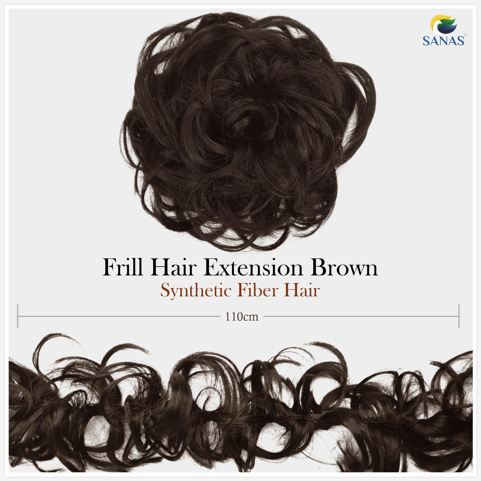 1PC Real Human Hair Extensions for Women - Natural Brown Clip-In Hair Extensions for Volume & Length | Perfect for Parties, Weddings & Everyday Styling