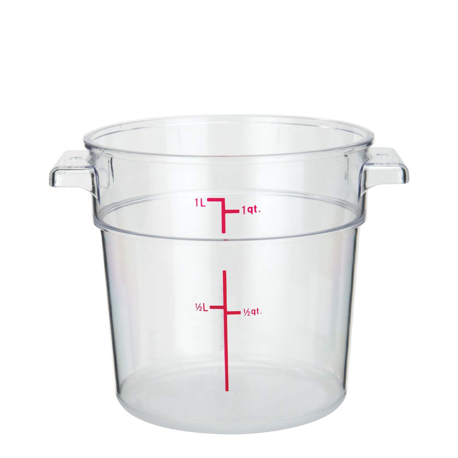 Tiger Chef 1 Quart Clear Polycarbonate Food Storage Containers with Lids - Commercial Grade Round Meal Prep Containers for Restaurant, Kitchen & Home Use