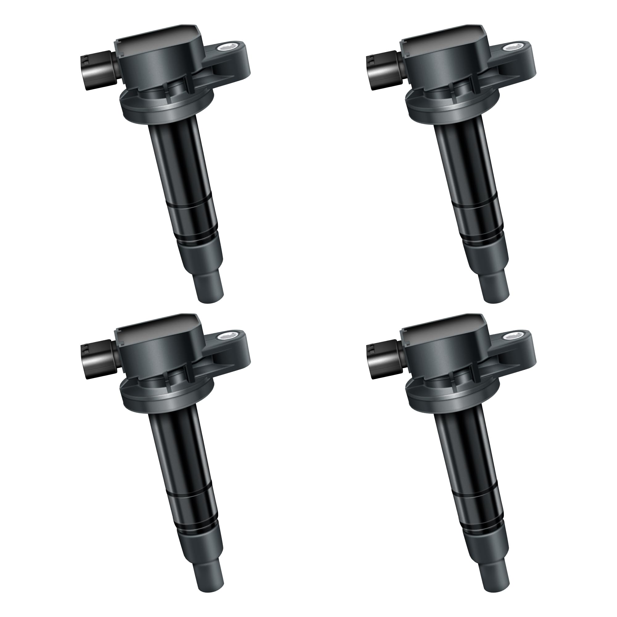 MAS Set of 4 High Performance Ignition Coils - Compatible with 2000-2014 Toyota Echo, xB, Scion xA, Prius C, Yaris - Replaces UF316, 5C1293, C1304, UF316T, 90080-19021, 90919-02240, 6731306, GN10312 - Perfect for Engine Tune-Ups & Smooth Acceleration