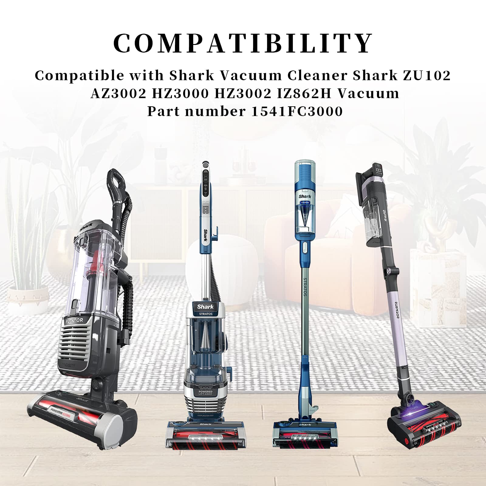 Shark Vacuum Cleaner Odor Neutralizer Replacement - Compatible with ZU102, LA702, UZ565H, HZ3002, IZ862H (4 Pack) - Eliminate Odors for Fresh Home Cleaning