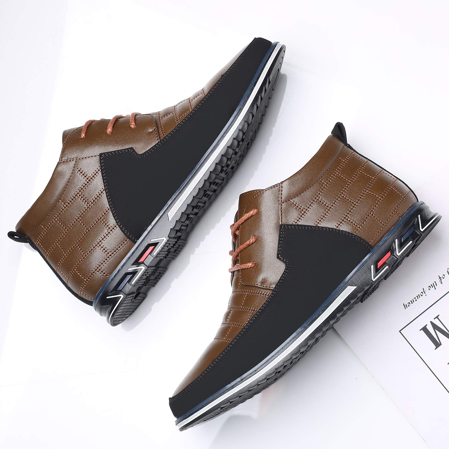COSIDRAM Men's High-Top Loafers - Comfortable Walking Sneakers Boots for Casual Wear | Perfect for Daily Outfits, Work & Outdoor Activities