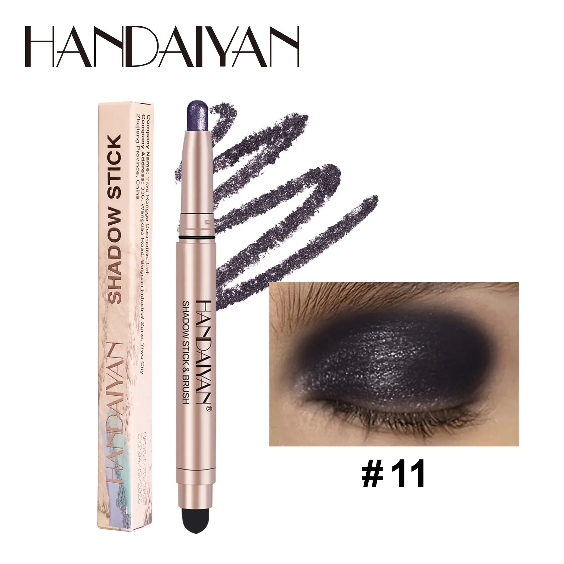 Metallic Eyeshadow Stick - Long Lasting, Waterproof & Highly Pigmented Eye Makeup for Everyday Wear & Party Looks