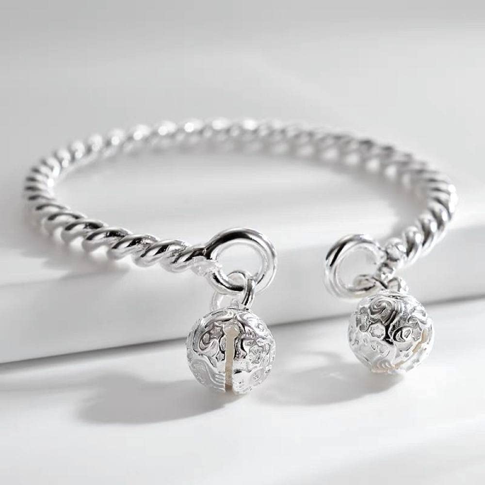 **Elegant Adjustable 925 Sterling Silver Bangle Bracelet for Women - Hand Braided Crystal Cuff Bracelet - Perfect for Gifts, Parties & Everyday Wear**