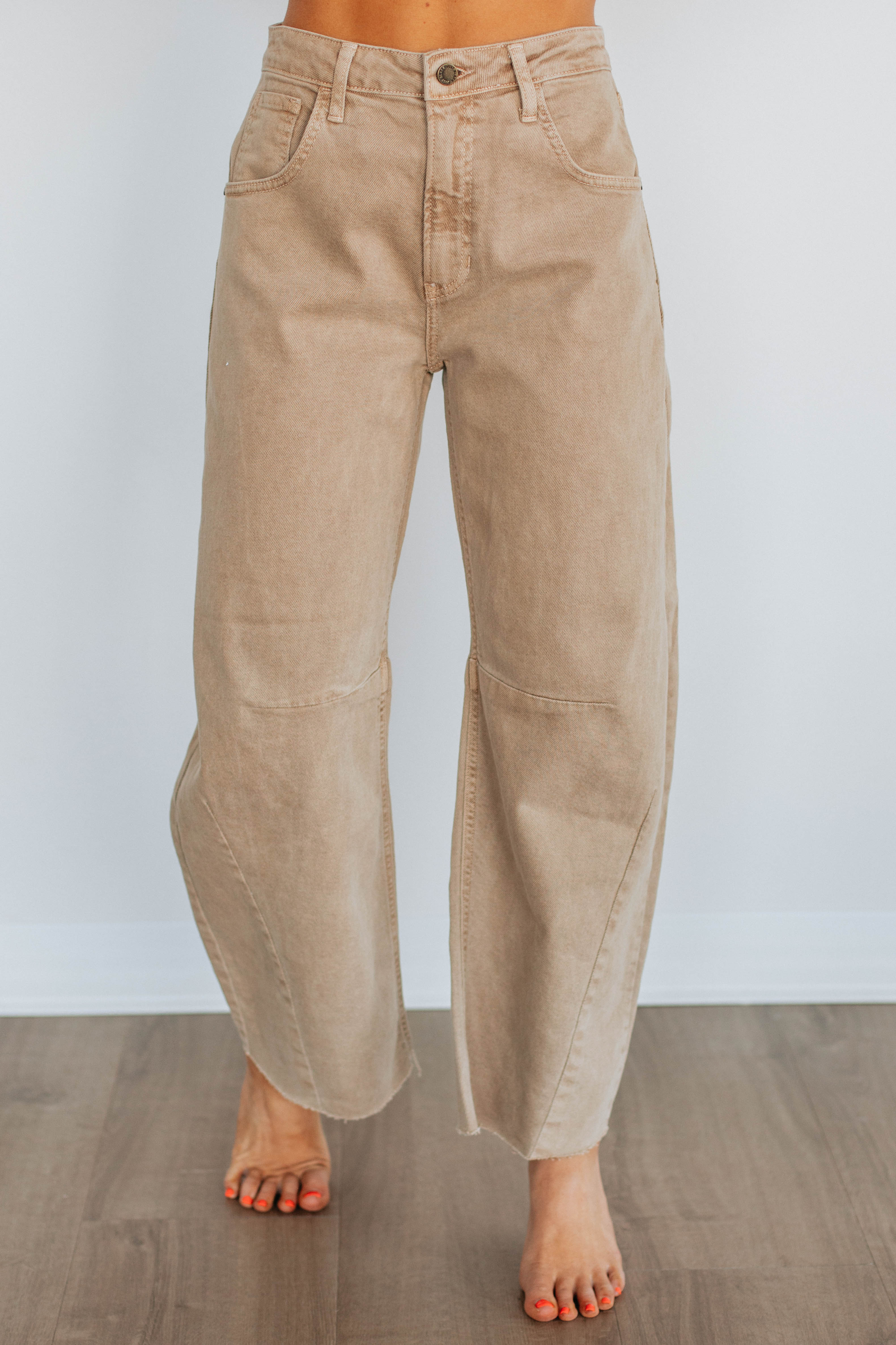 Beatrix JBD Women's High Waist Skinny Jeans in Khaki - Stylish & Comfortable for Casual Wear, Office & Night Out