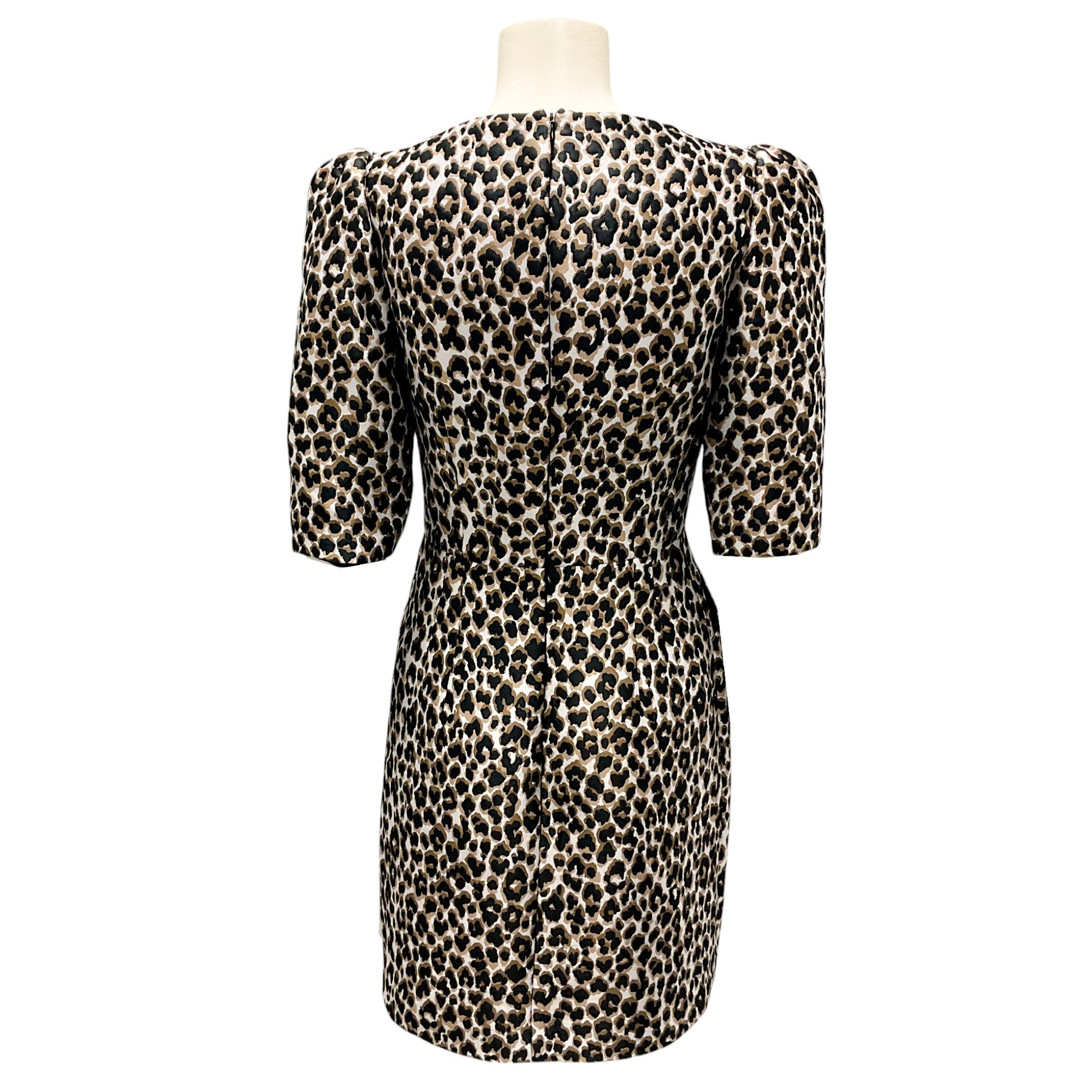 Michael Kors Collection Khaki Multi Leopard Print Jacquard Mini Dress 2020 | Women's Fashion, Party & Cocktail Wear