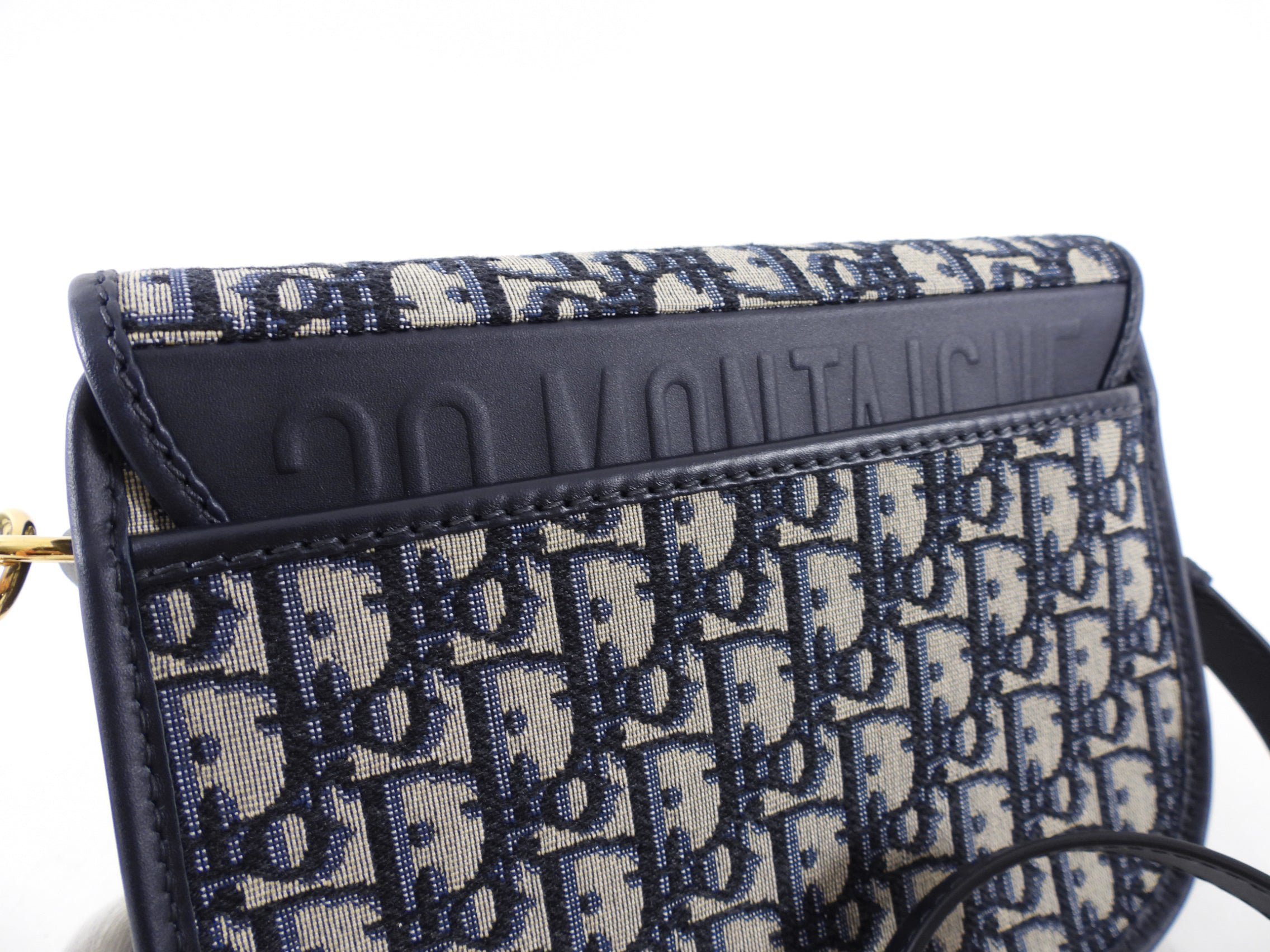 Christian Dior Navy Blue Oblique Jacquard Medium Bobby Bag - Luxury Designer Handbag for Women, Perfect for Work, Travel & Special Occasions