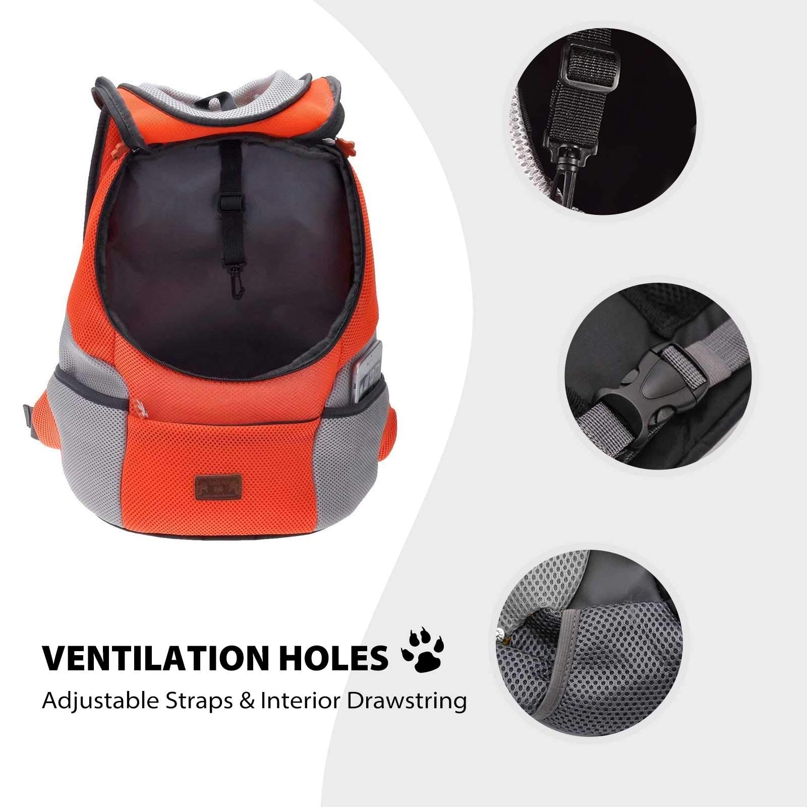 Dog Backpack Carrier for Small Dogs & Cats - Breathable Pet Travel Backpack with Safety Leash | Perfect for Hiking, Air Travel & Outdoor Adventures