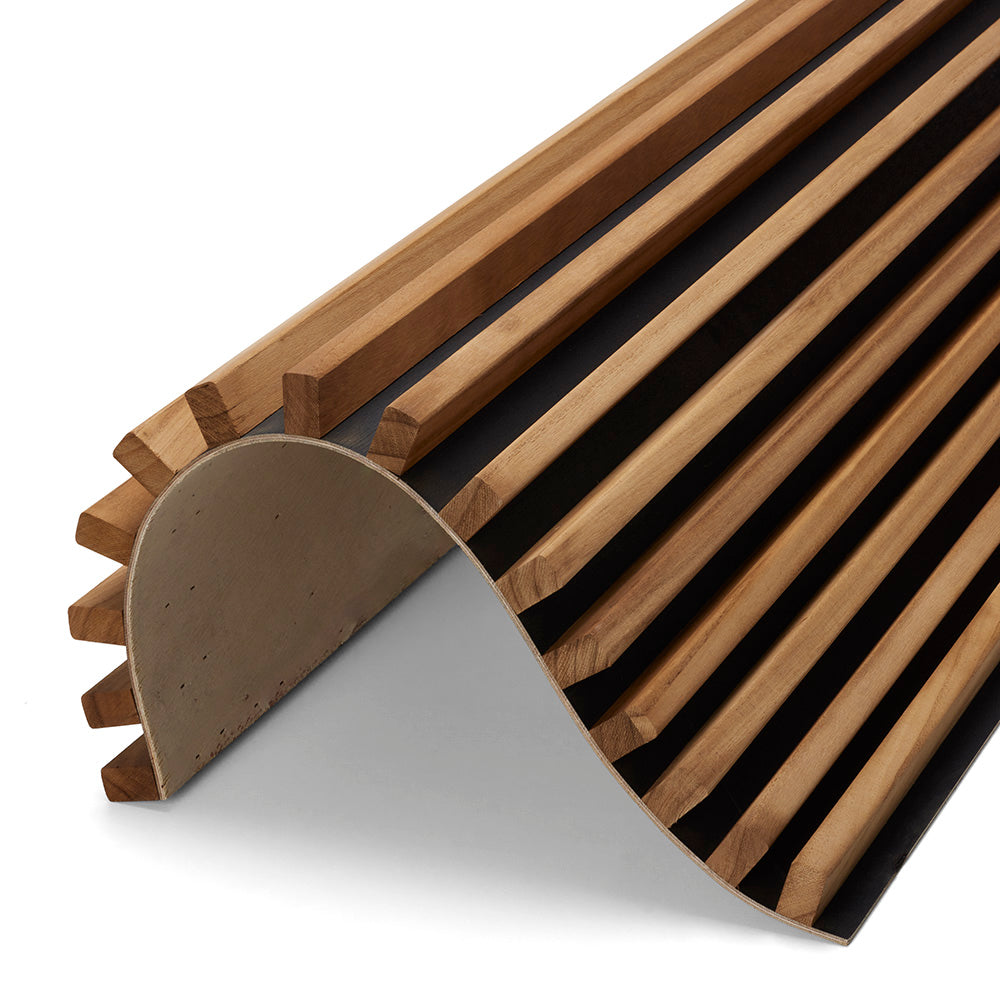 Premium WOODFLEX Flexible Outdoor Hardwood Batten Pool Fence Cladding - Oak & Black (2400mm x 600mm) | Durable Weatherproof Pool Safety Barrier for Backyard, Garden & Commercial Use