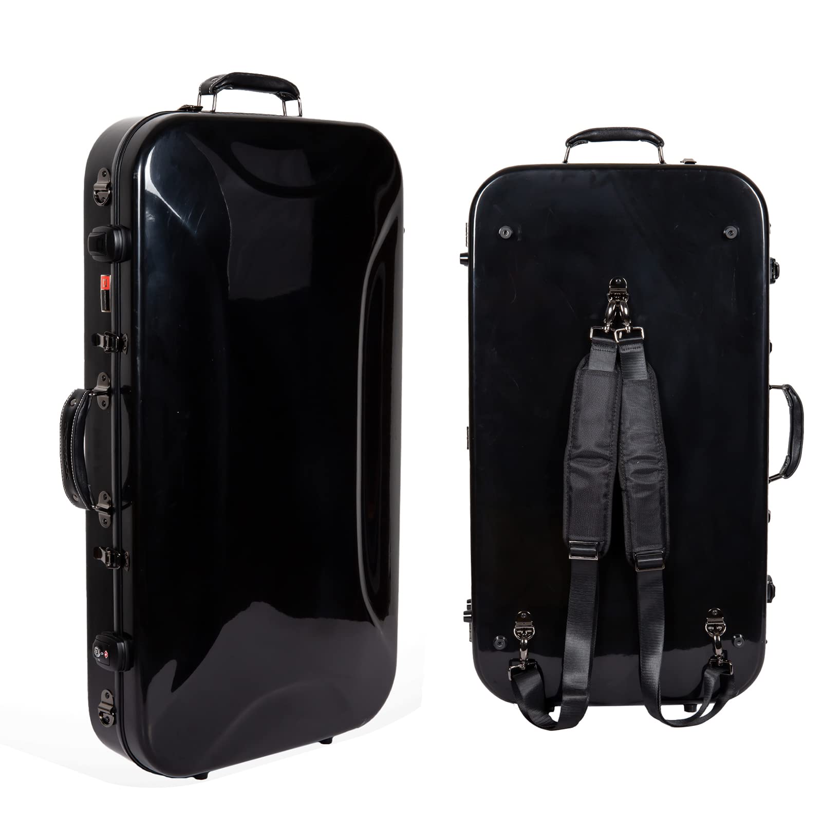Premium Fiberglass Viola & Violin Case with TSA Lock - Fits 15-16.5
