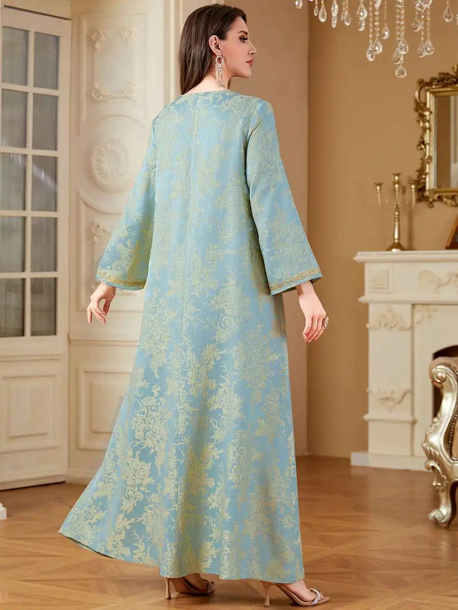 Elegant Eid Dresses for Women - Embroidered Beaded Caftan Kaftan Dress #254336 | Perfect for Eid Celebrations, Weddings & Special Occasions