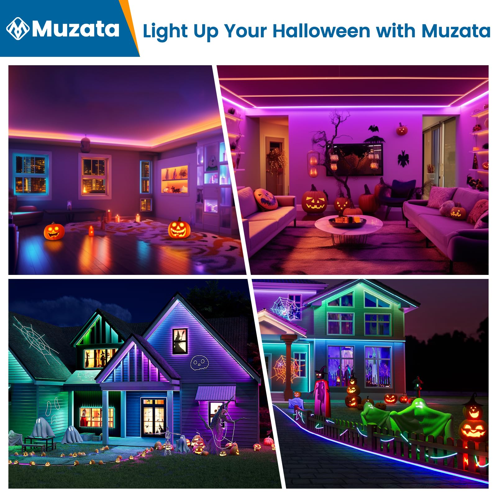 Muzata 16.4FT/5M COB LED Strip Lights Warm White 3000K - 6-Pack 3.3ft/1M U-Shape Aluminum Channel with Diffuser Cover - Dimmable Under Cabinet Lighting for Kitchen, Bedroom, and Home Decor