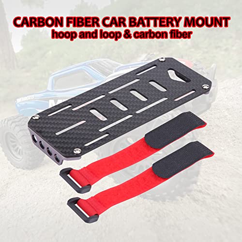 Carbon Fiber RC Battery Tray - Replacement Battery Mounting Plate for Axial SCX10 1:10 Scale Crawler Car | Durable & Lightweight Design for Off-Road RC Adventures & Crawling Competitions