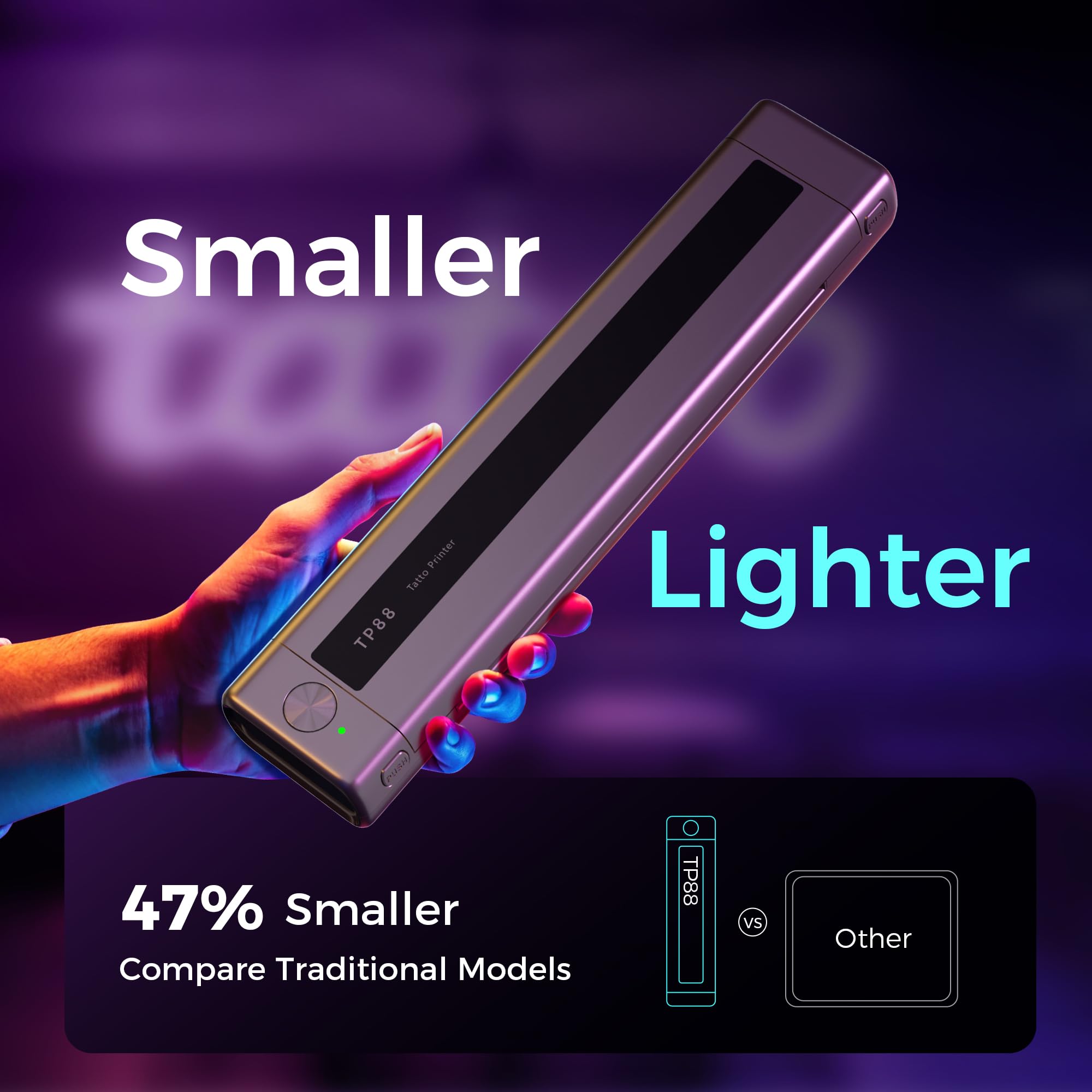 Upgraded Zodzi TP88 Bluetooth Tattoo Stencil Printer with 10PCS Transfer Paper - Thermal Stencil Maker for Tattoo Artists & Beginners - Compatible with Phone, Tablet & PC - Perfect for Studio, Home & Professional Tattoo Design