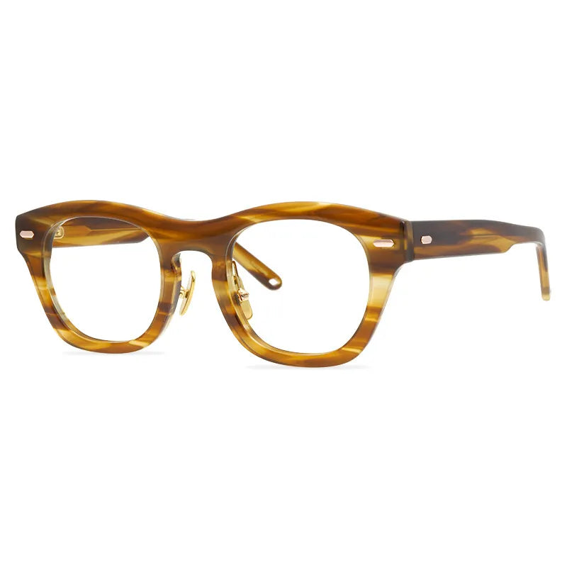 Stylish Unisex Black Acetate Square Eyeglasses Frame 9558 - Perfect for Work, Reading & Fashion Accessories