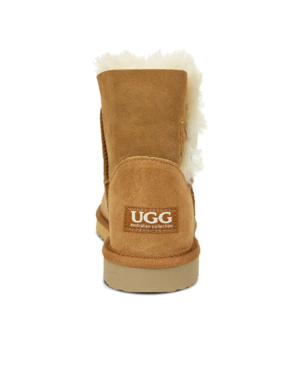 Premium UGG Mini Button Boots for Women - Cozy Winter & Fall Fashion for Casual Outings & Outdoor Activities