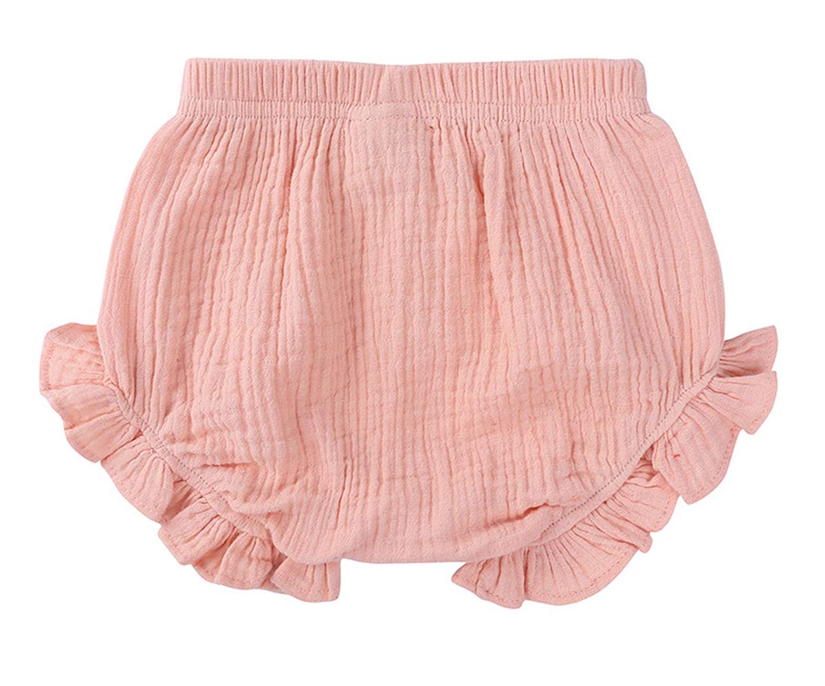 Toddler Baby Girls Cotton Ruffled Bloomer Shorts - Soft Candy Color Diaper Cover & Summer Outfit for Playtime, Beach & Photo Shoots