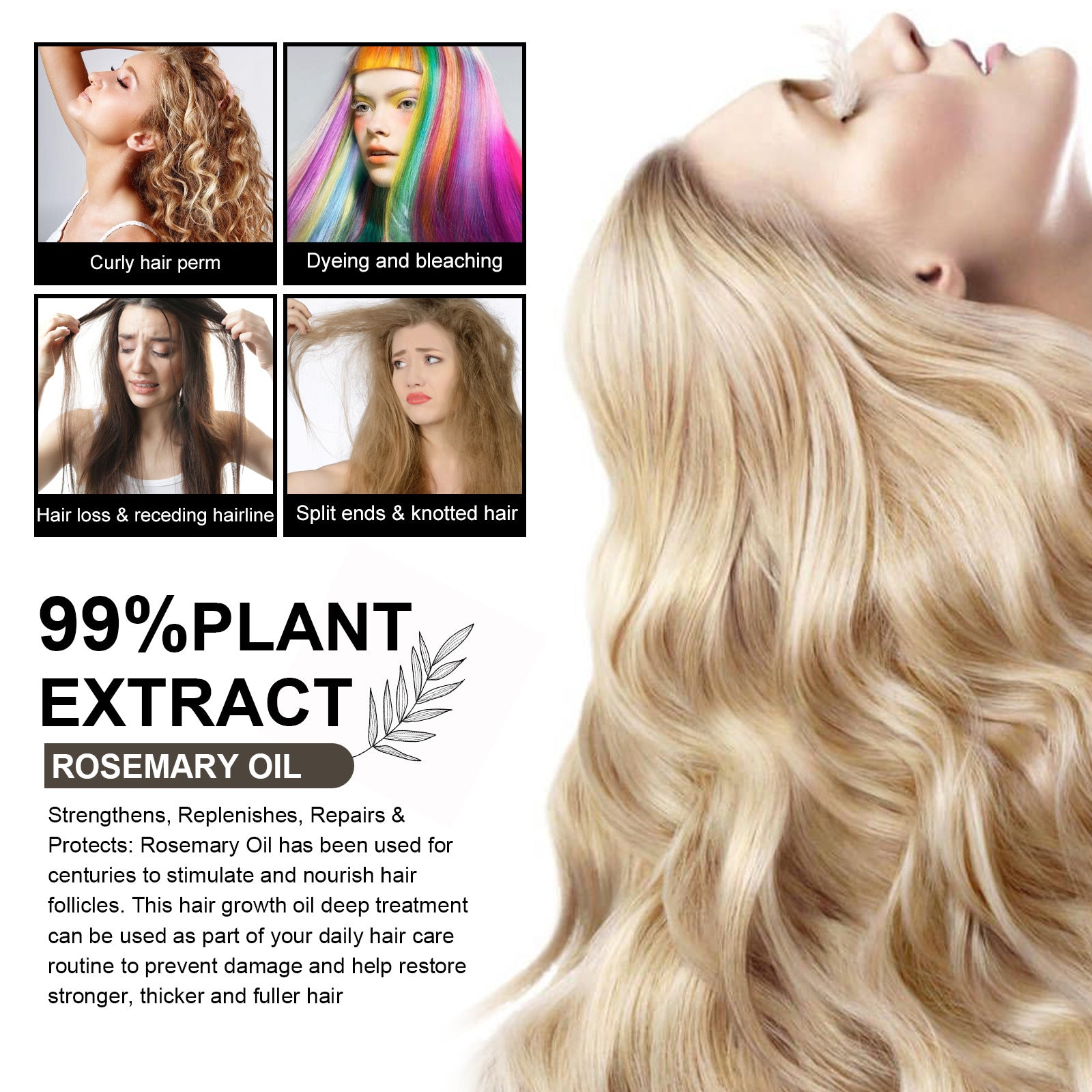 Premium Hair Repair Treatment for Damaged, Dry & Frizzy Hair - Deep Conditioning for Soft, Smooth & Dense Hair - Perfect for Daily Care & Salon-Quality Results at Home