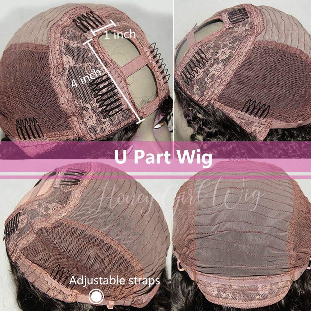 10A Brazilian Human Hair U Part Wig 14