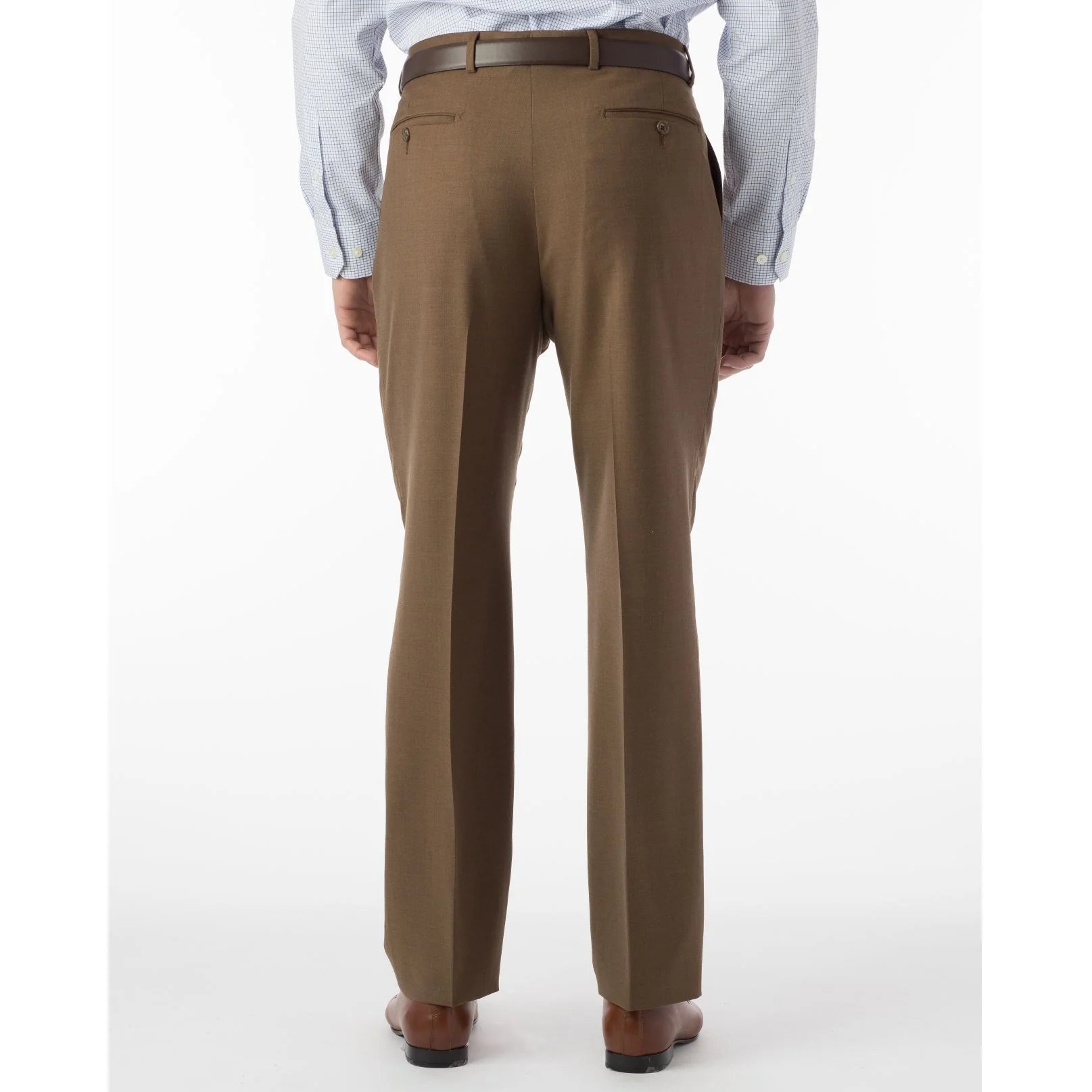 Allen Oniel Tobacco Harness Dress Pants for Men - Classic Slim Fit Formal Trousers for Office, Business & Wedding Occasions