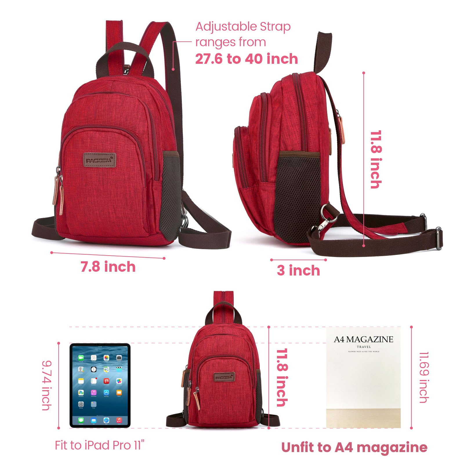 Women's Small Convertible Backpack Purse - Adjustable Straps for Travel & Daily Use
