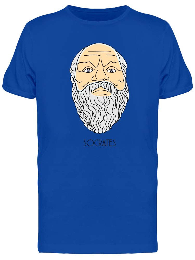 Socrates Portrait Hand Drawn Graphic T-Shirt for Men - Vintage Philosophy Cotton Tee for Casual Wear & College Campus Outfits