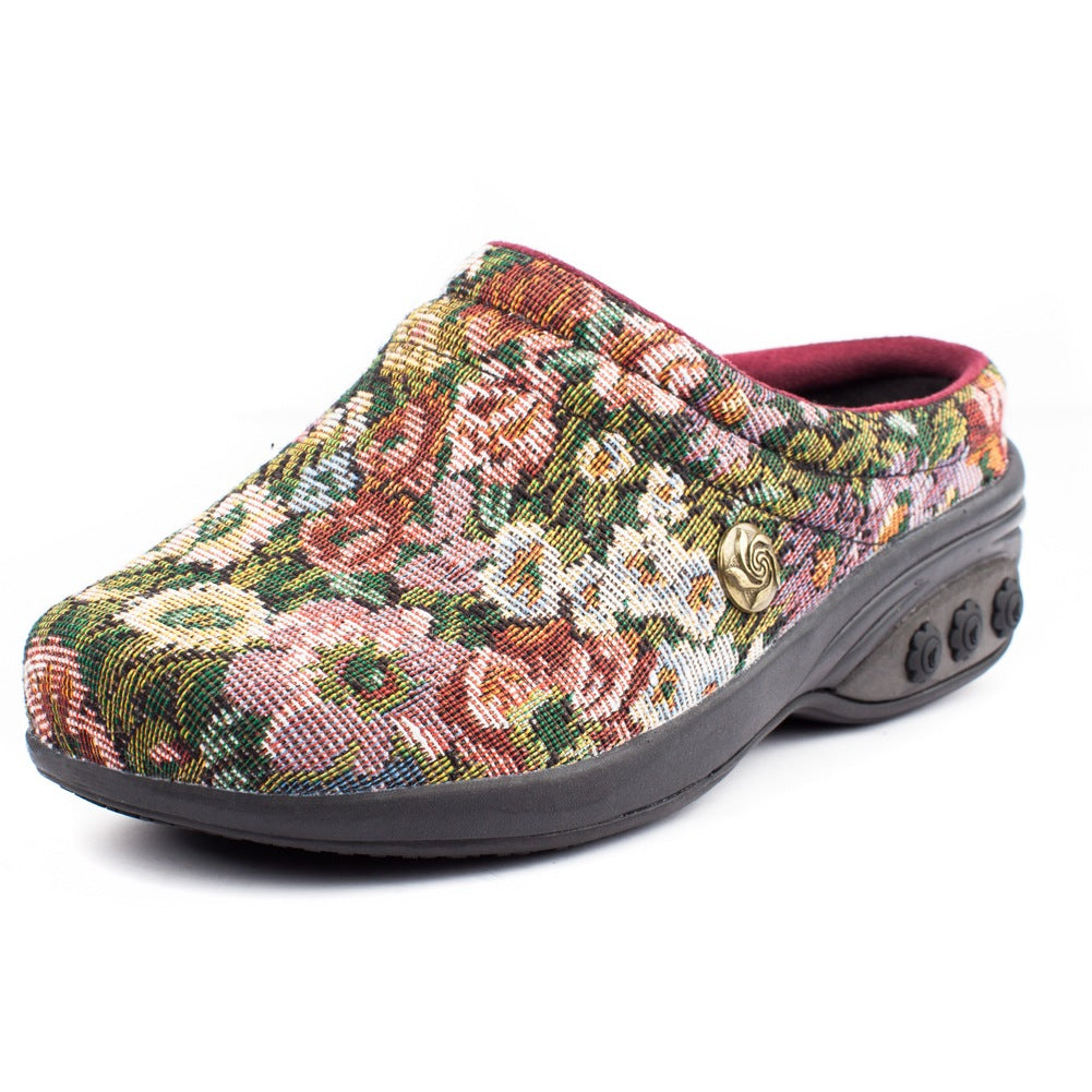 Molly Women's Comfortable Denim Clogs - Slip-Resistant Casual Shoes for Walking, Gardening & Outdoor Activities