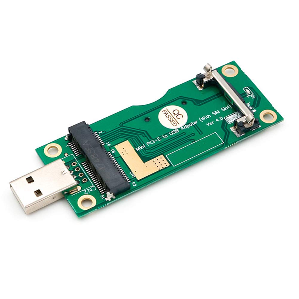 Mini PCI-E to USB 3.0 Adapter with SIM Card Slot - Convert PCIe Module to USB Interface for Laptops, Industrial PCs - Ideal for 4G LTE Modems, Wireless Routers & Embedded Systems