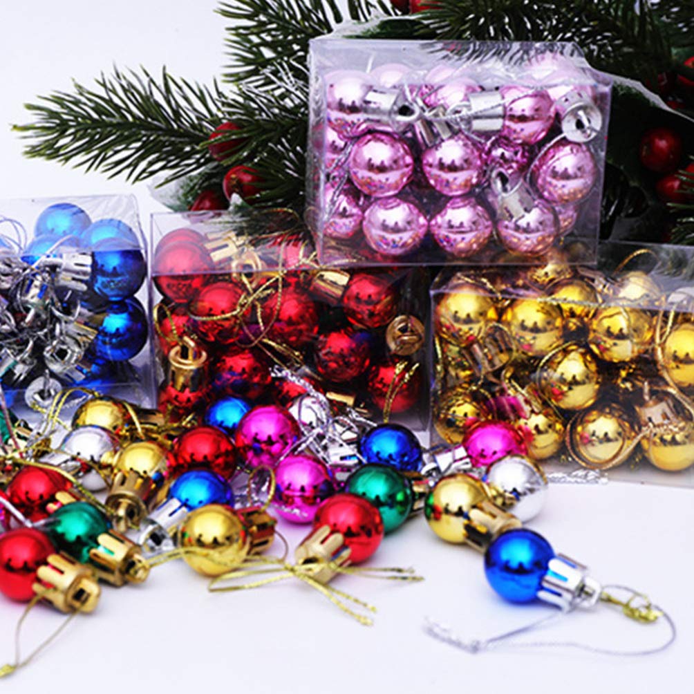 24-Piece Shatterproof Silver Christmas Ornament Balls - Mini Xmas Tree Decorations, Wreath Pendants for Holiday, Halloween & Party Decor - Durable & Festive Holiday Decor for Home, Office & Outdoor Use