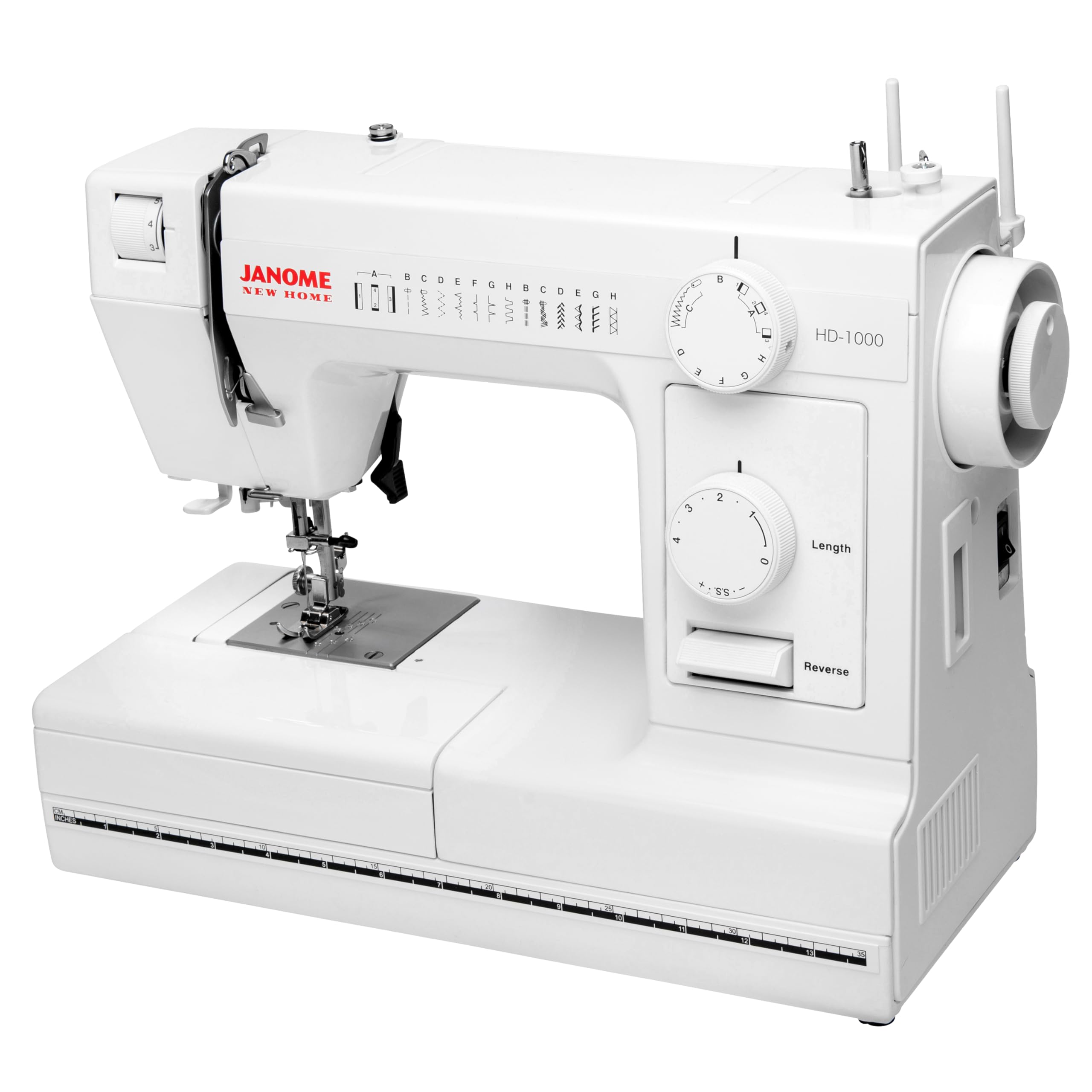 Janome HD1000 Heavy-Duty Sewing Machine with 14 Built-In Stitches - Perfect for Quilting, Denim & Leather Projects | Home & Professional Use
